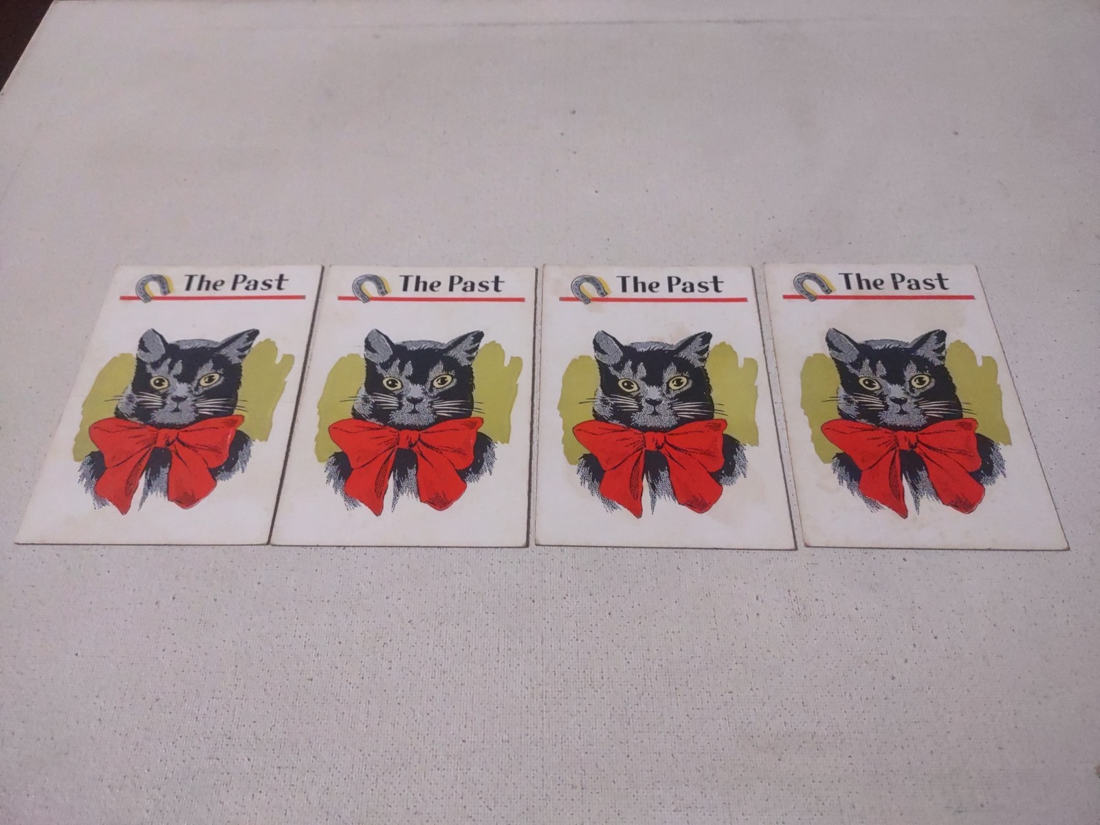 THE BLACK CAT FORTUNE TELLING CARD GAME COMPLETE W/BOX & INSTRUCTIONS 1940’S
