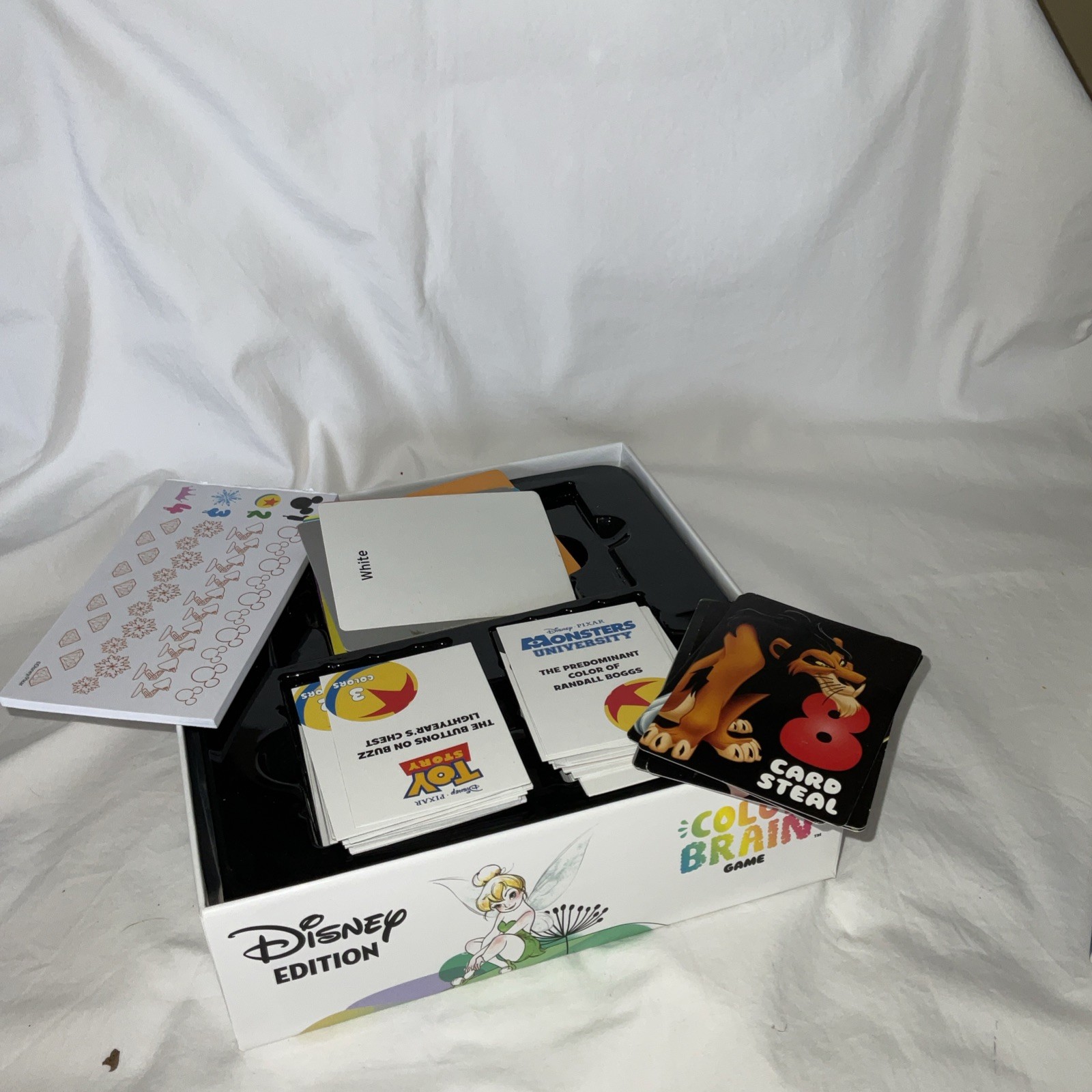 2 Disney Themed Trivia Games Color Brain & PIctopia EUC Ravensburger& Big Potato