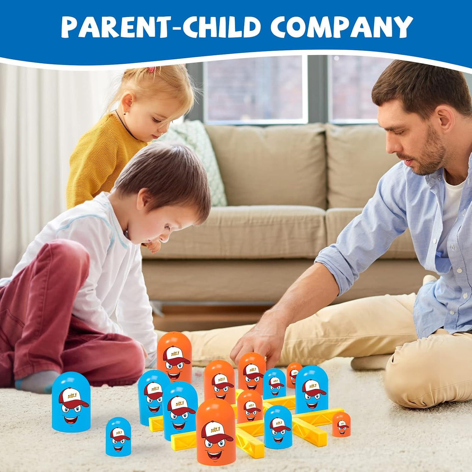 Upgraded Tic Tac Toe Strategy Board Game for Kids and Family,Head-To-Head Famil
