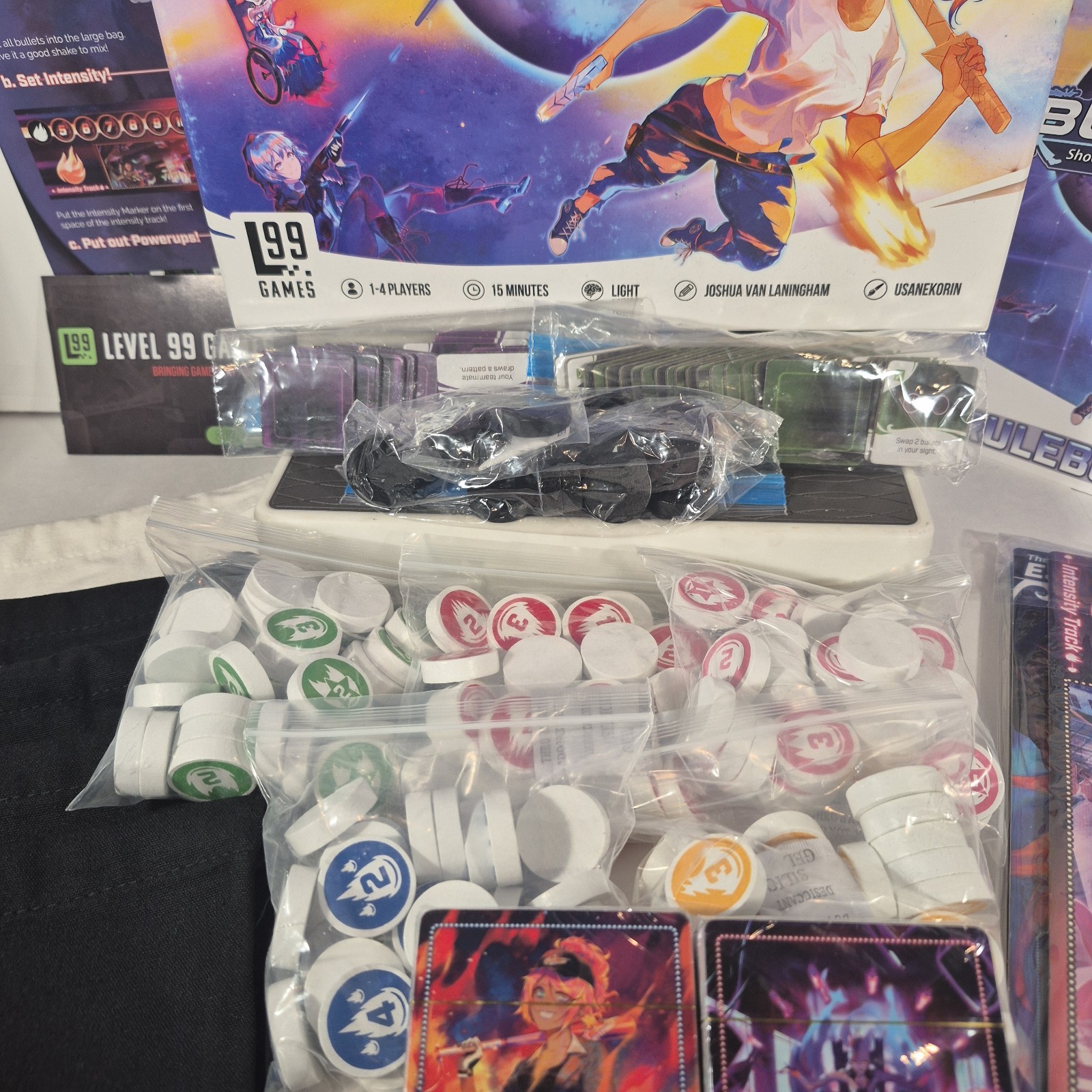 Bullet Heart Board Game Level 99 Games Open Box Complete