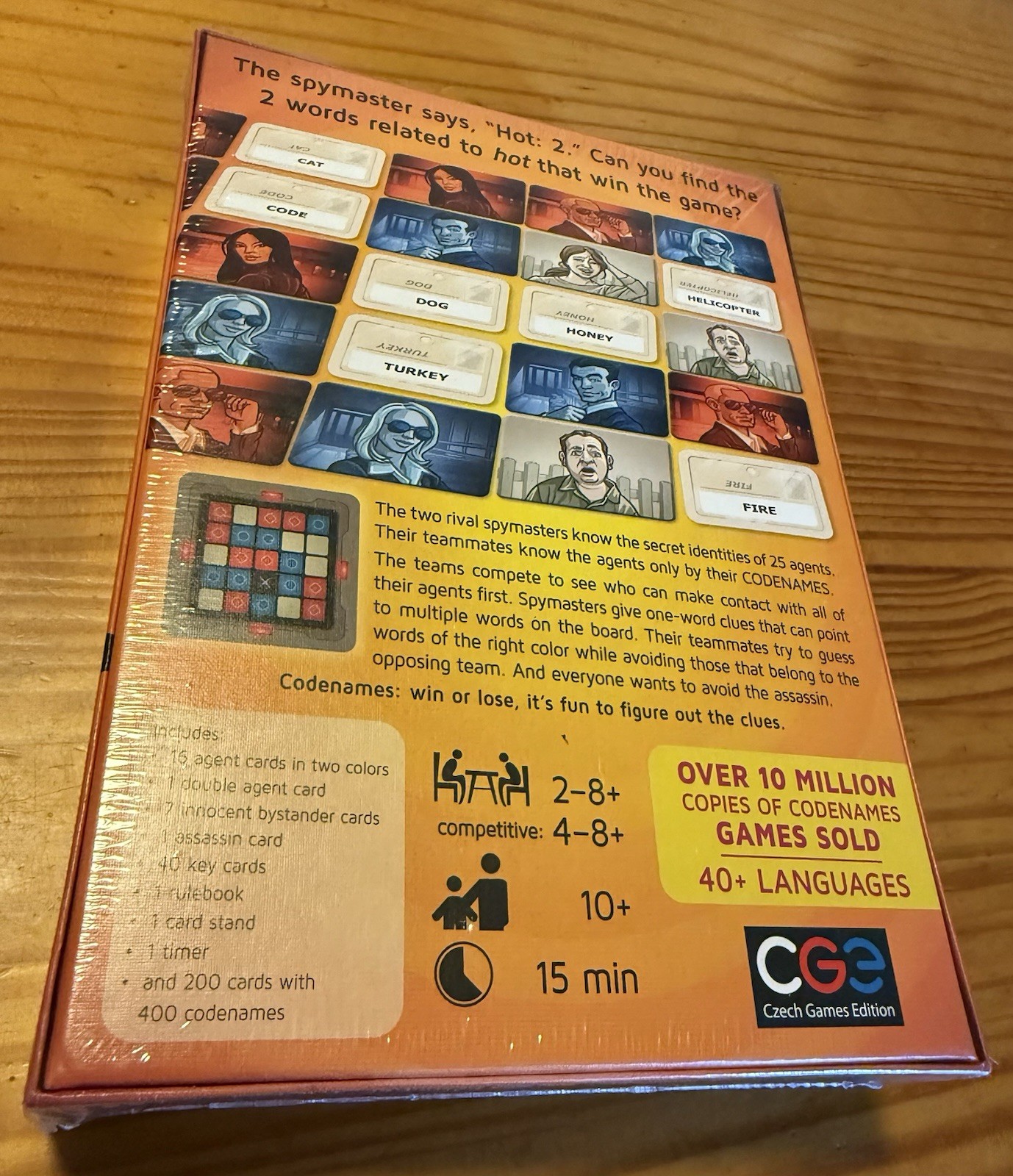 Czech Games Edition Vlaada Chvatil Codenames Top Secret Word Card Board Game Vd9