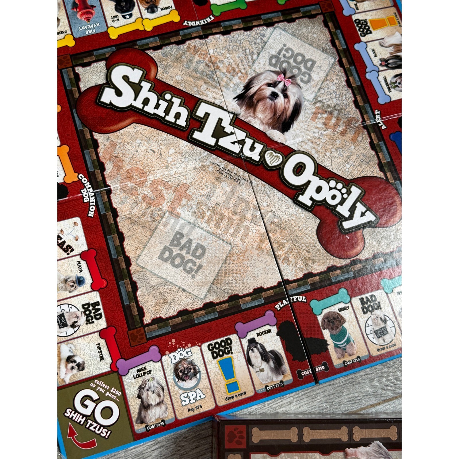 Shih Tzu Opoly Board Game Dogs Monopoly Shih tzu Made in USA Late For The Sky
