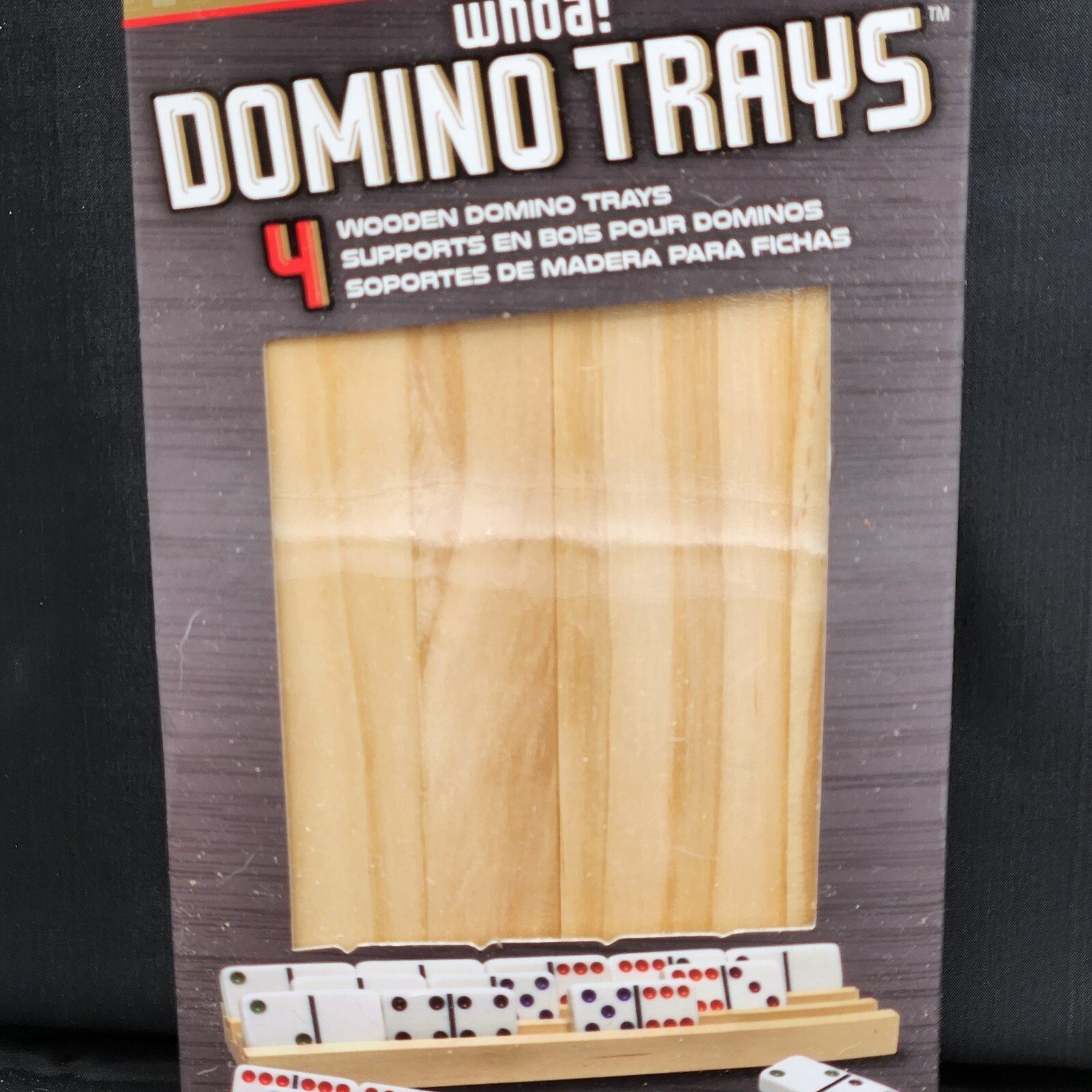 Ideal Solid Wood Domino Trays 4 Trays 2013 No Dominos
