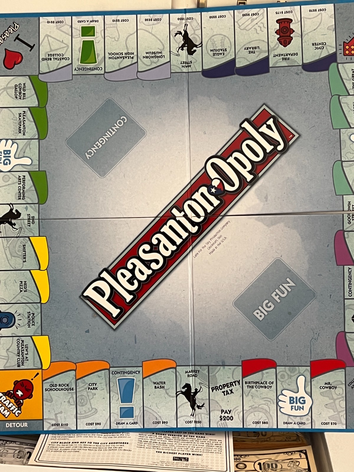 Pleasanton Opoly Board Game Late For The Sky