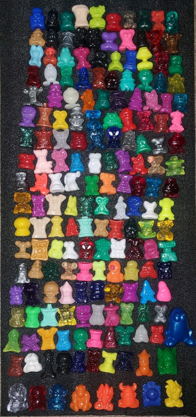 Crazy Bones Lot Of 179 And Case To Carry