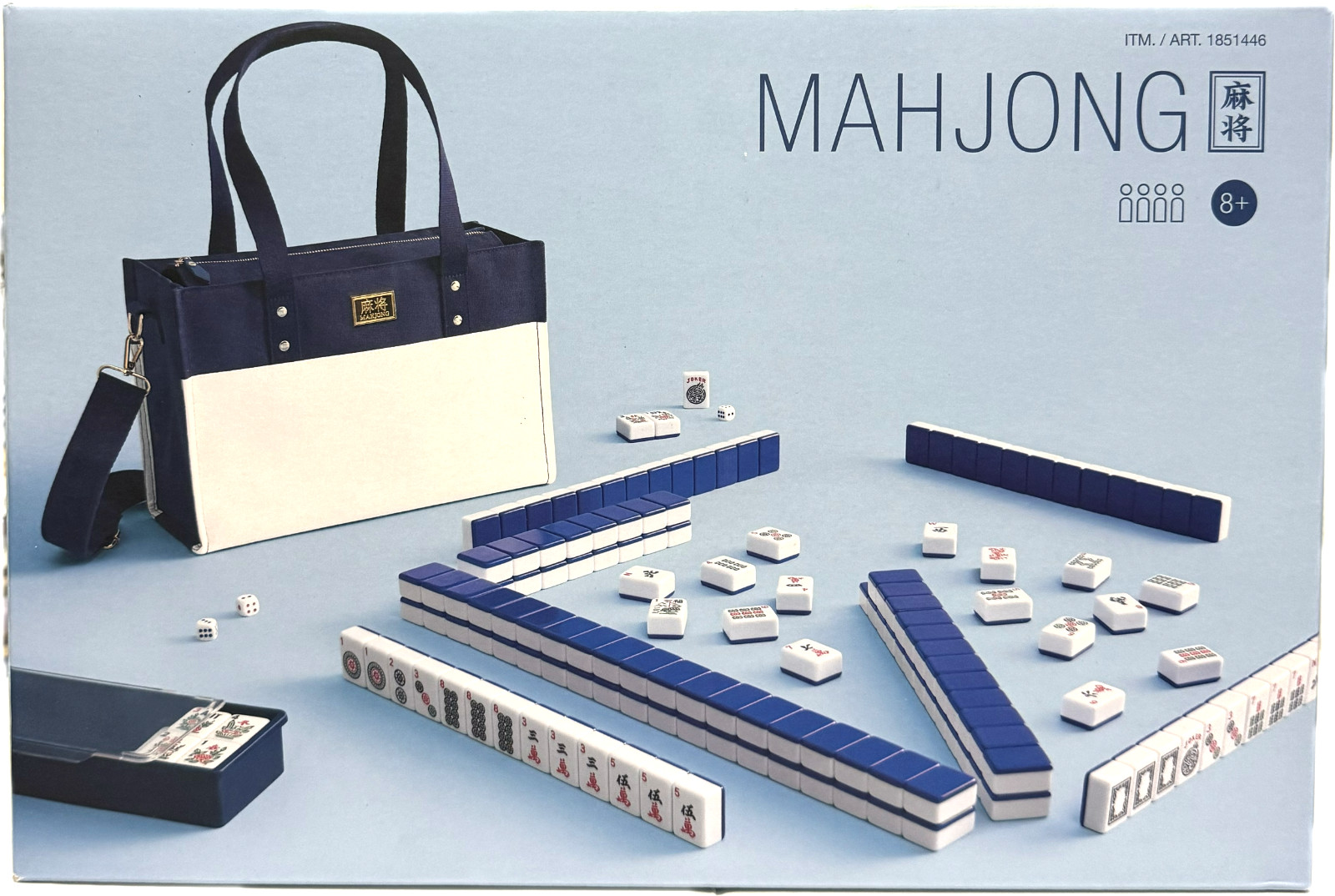 Winning Solutions American Mahjong Set 166 Tiles Tote Bag Dice Trays Travel Game