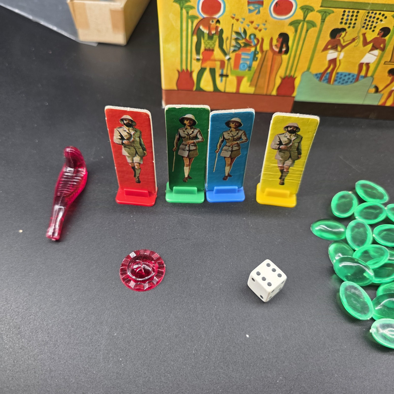 Vintage 1971 Milton Bradley Voice of the Mummy Electronic Board Game Green Gems