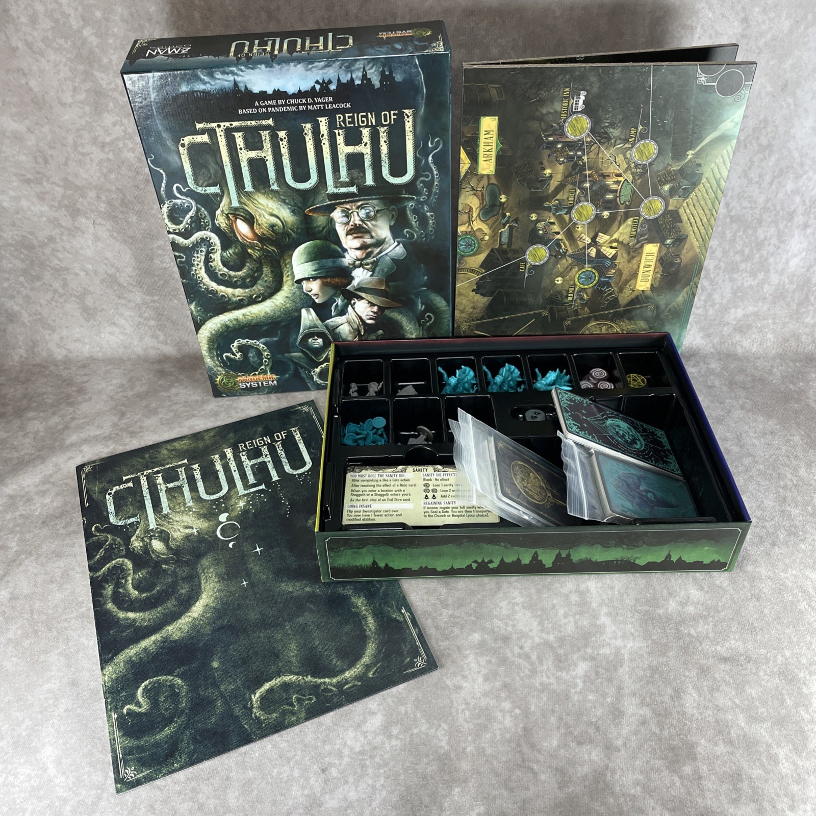 Pandemic Reign Of Cthulhu Z-Man Games Board Game – 100% Complete