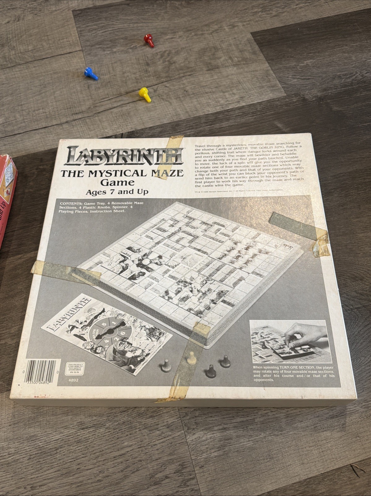 1986 Labyrinth Movie Mystical Maze Game Complete