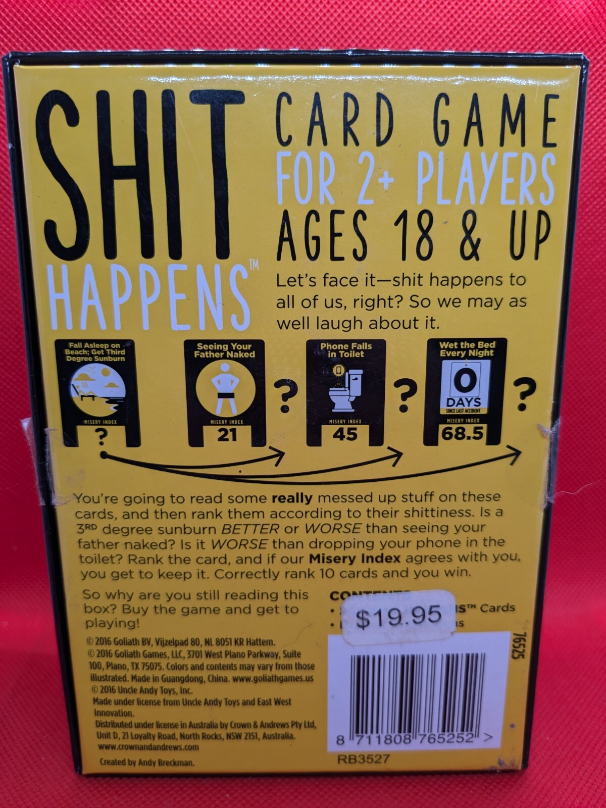 Sh!t Happens Card Game 2+ Players, Adult Ages 18+