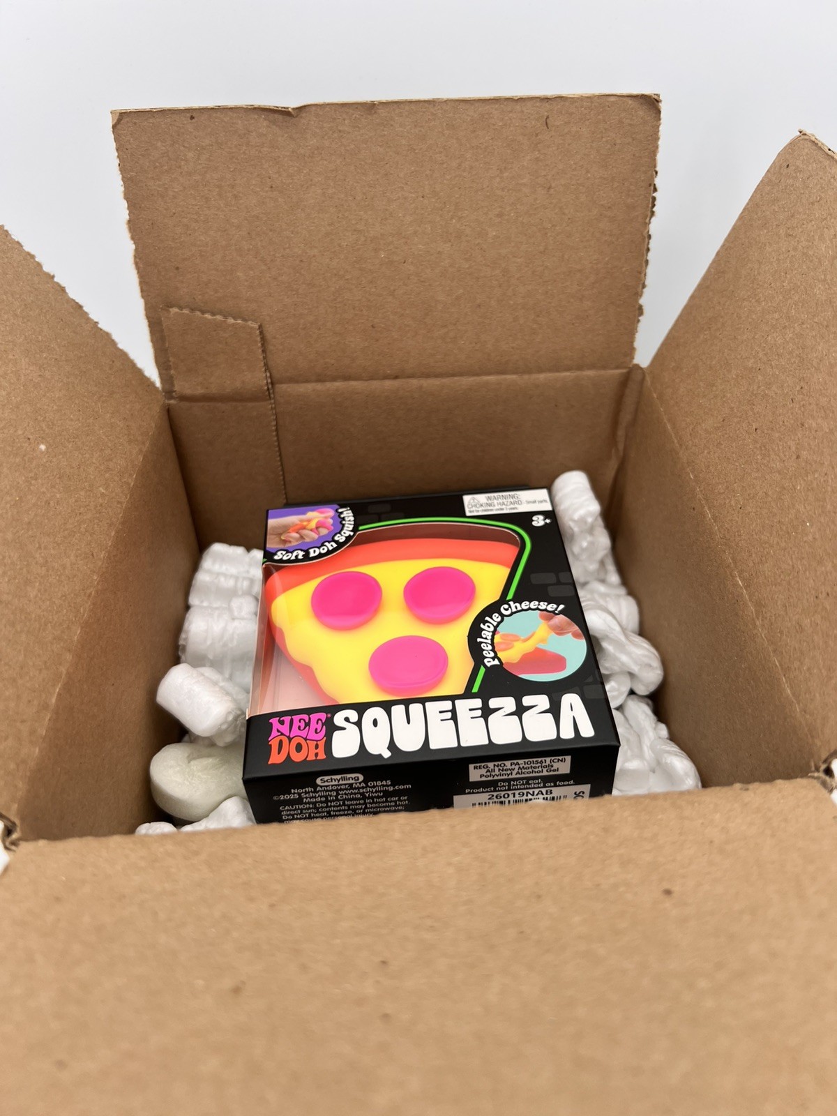 AUTHENTIC NeeDoh SQUEEZZA Pizza Slice Squishy Toy Nee Doh Fidget Toy BRAND NEW