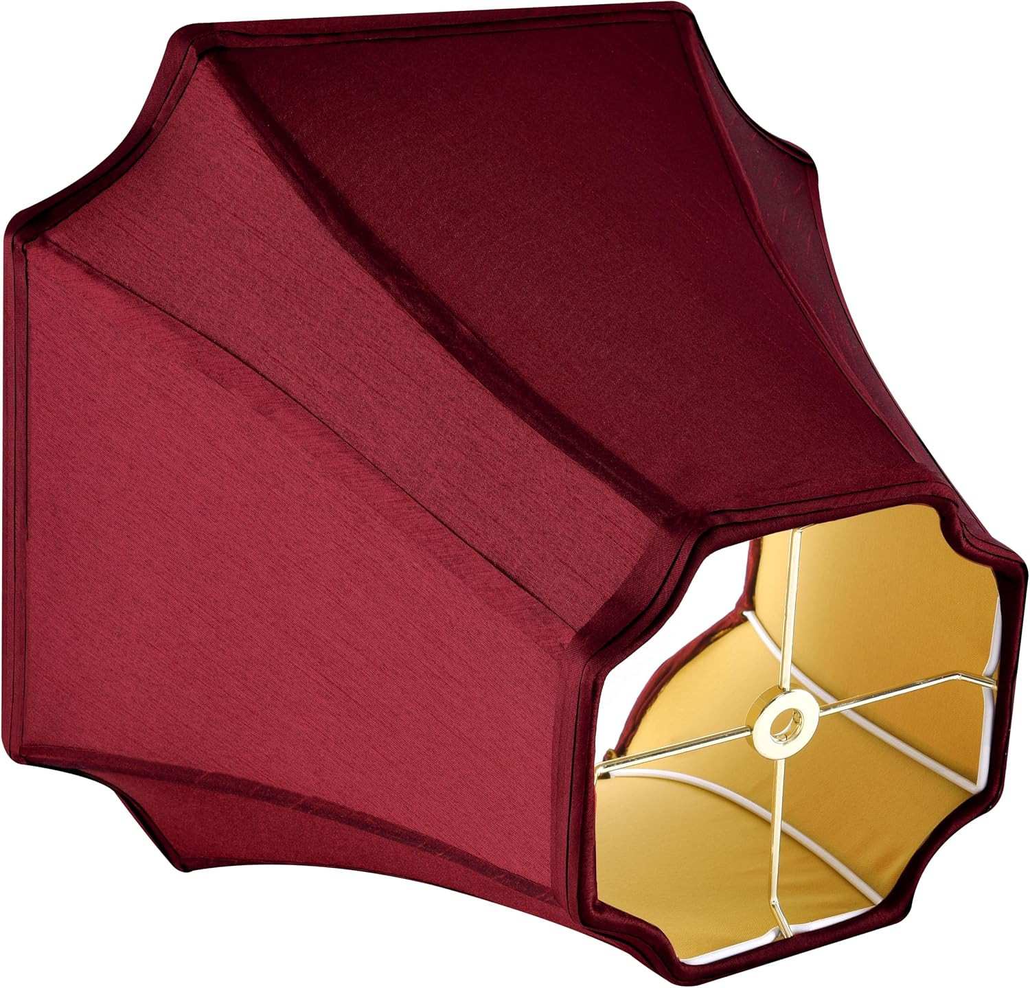 13.2″ Medium Burgundy Lampshades Red,Square Cut Corner Lamp Shades for Floor and