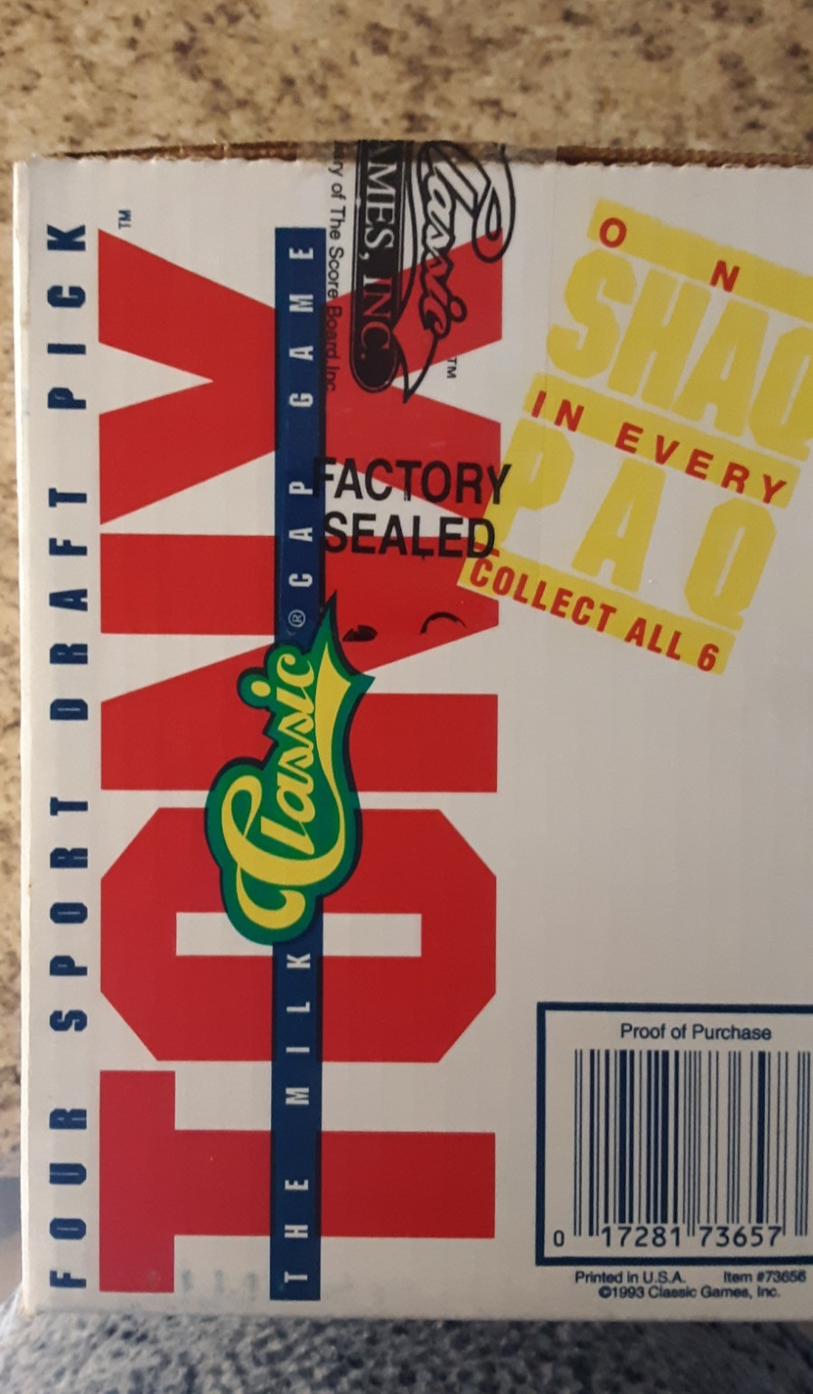 TONX pogs milk caps game slammer FREE SHIPPING sealed case Shaq 4 sport draft