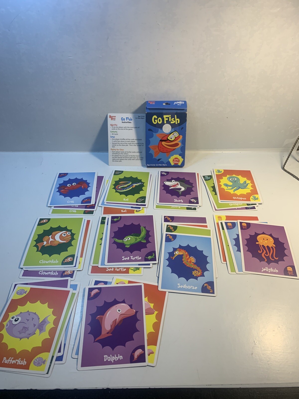 6 Assorted Kids Card Games FLASH CARDS Disney Old Maid Go Fish Vantage Insects