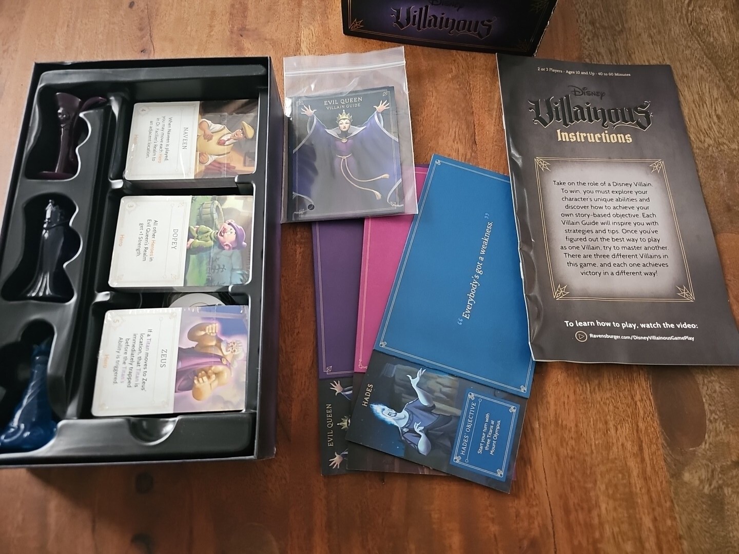 Ravensburger Disney Villainous: Wicked to The Core Board Game- Open Box