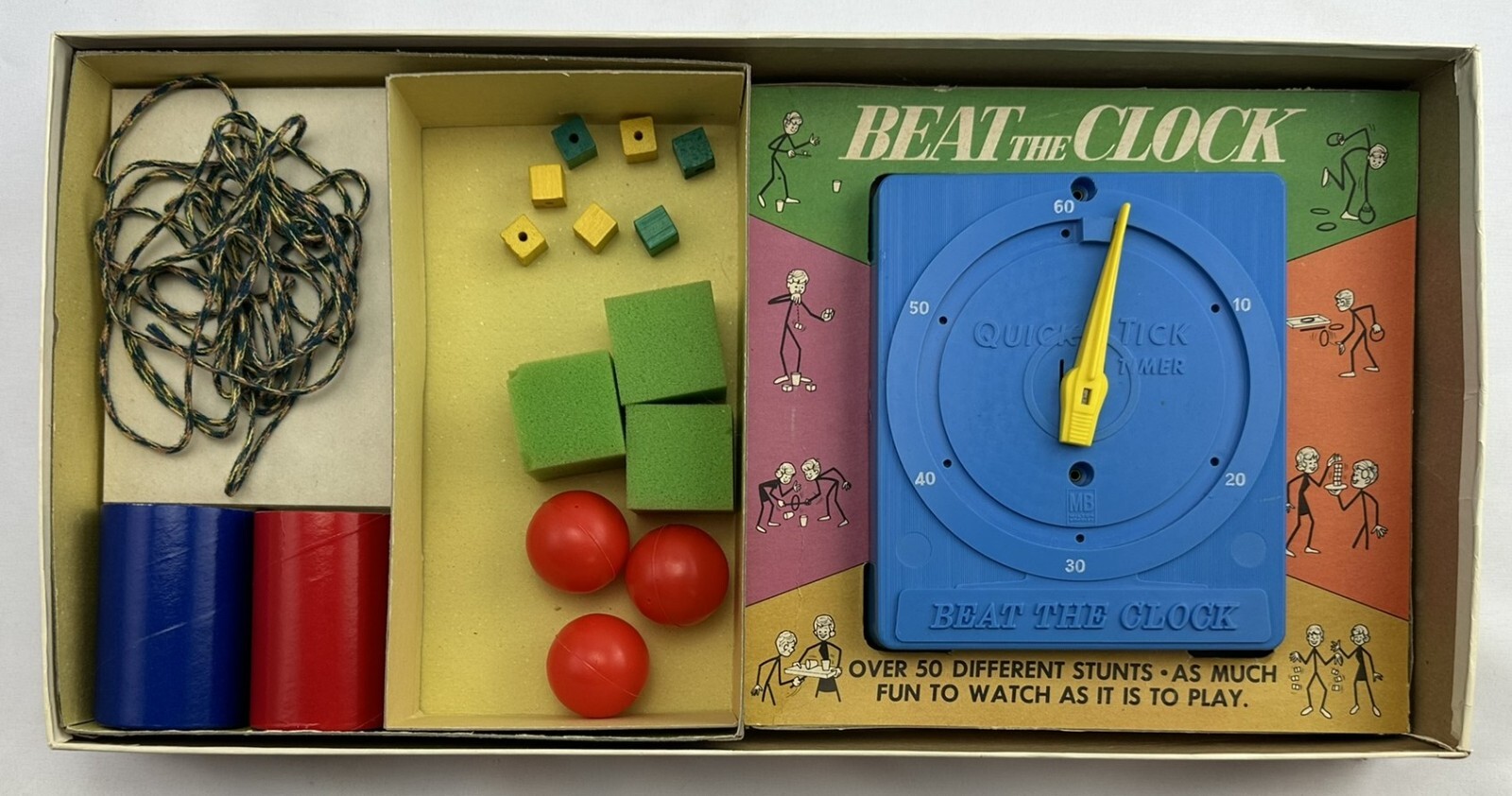 1969 Beat the Clock Game by Milton Bradley Complete in Great Condition FREE SHIP