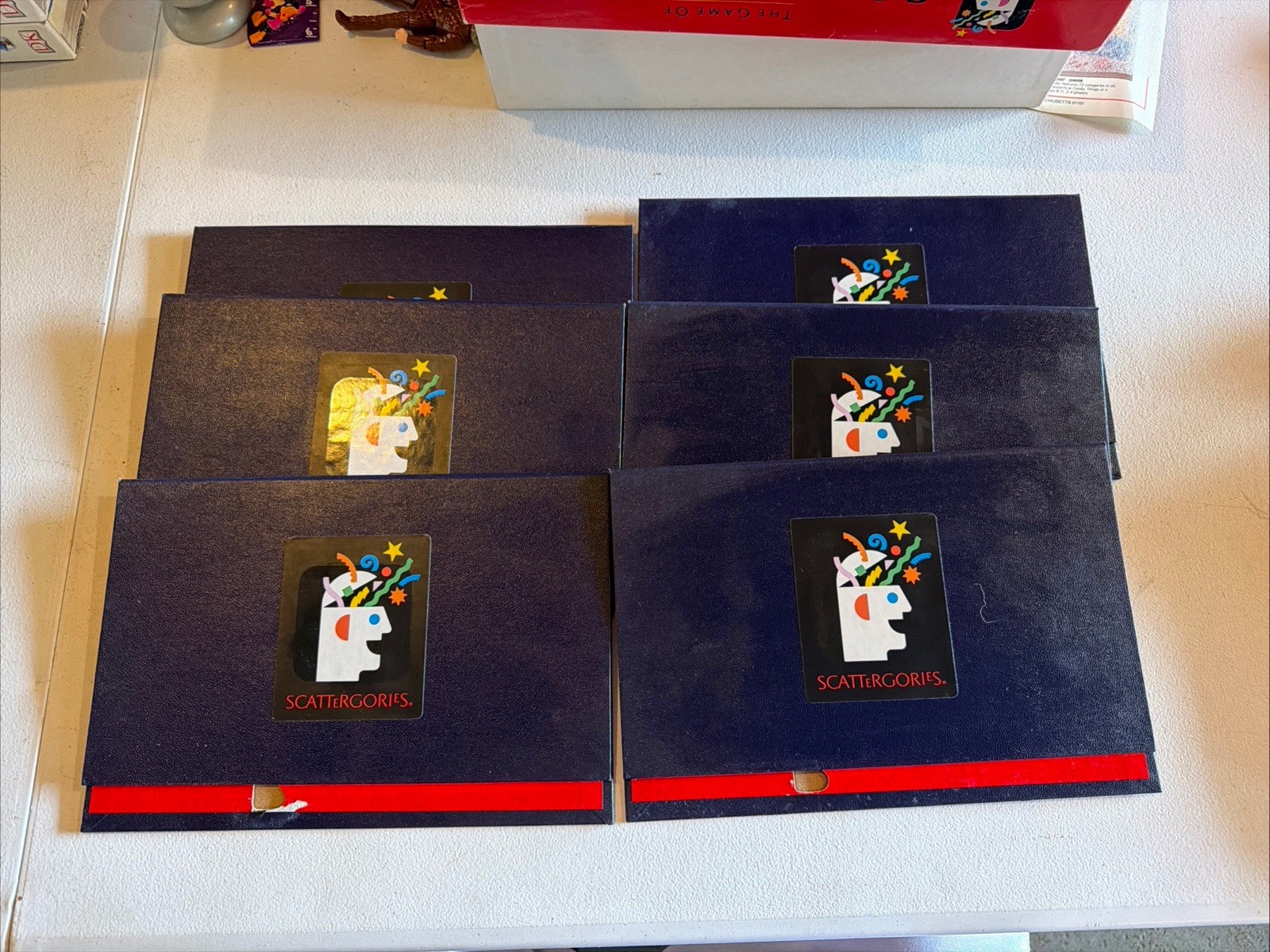 Lot Of 6- Scattergories 1988 Replacement Part Game Folders Pieces Parts NICE!