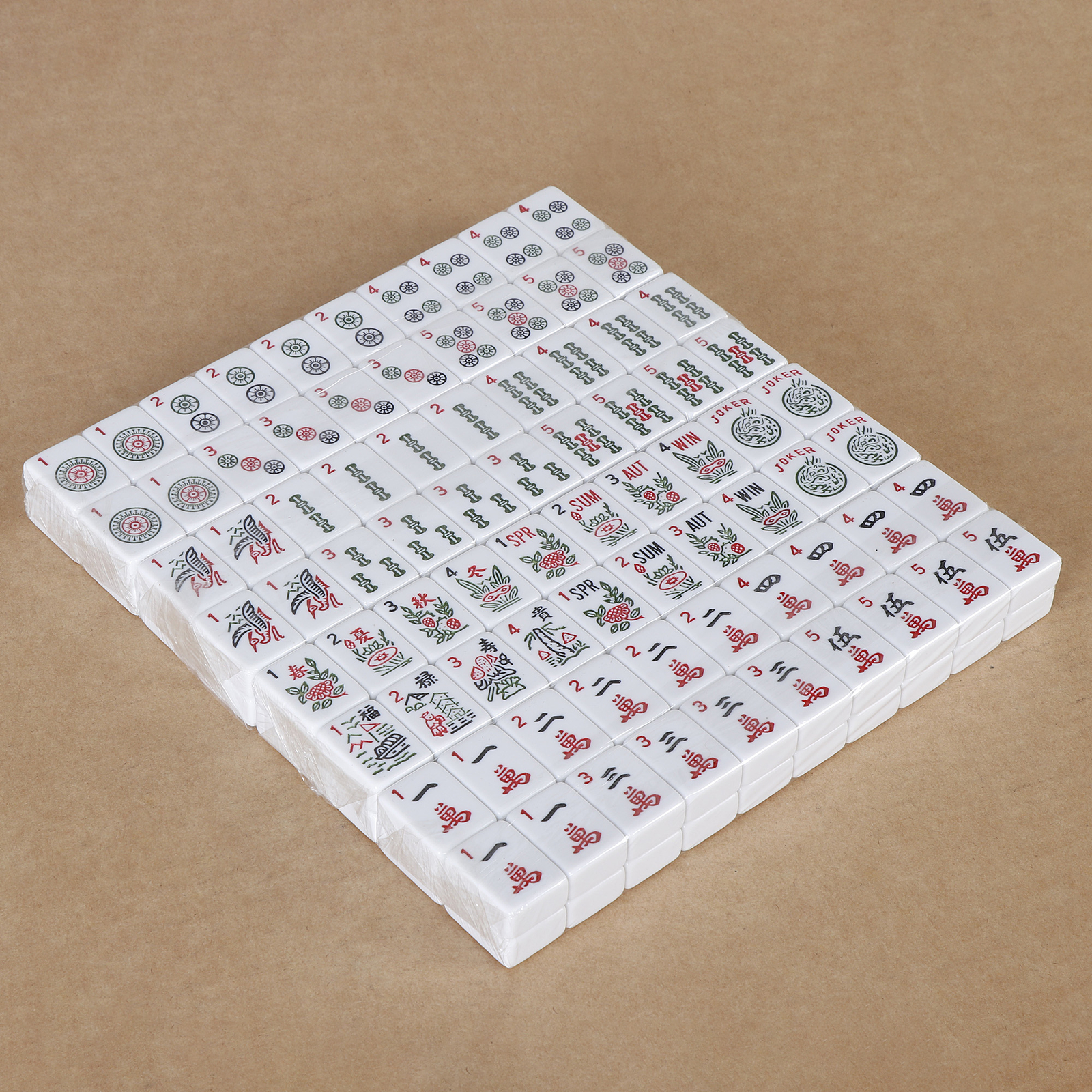American Mahjong Full 166 Set Collectible Tiles with Pushers Family Playing