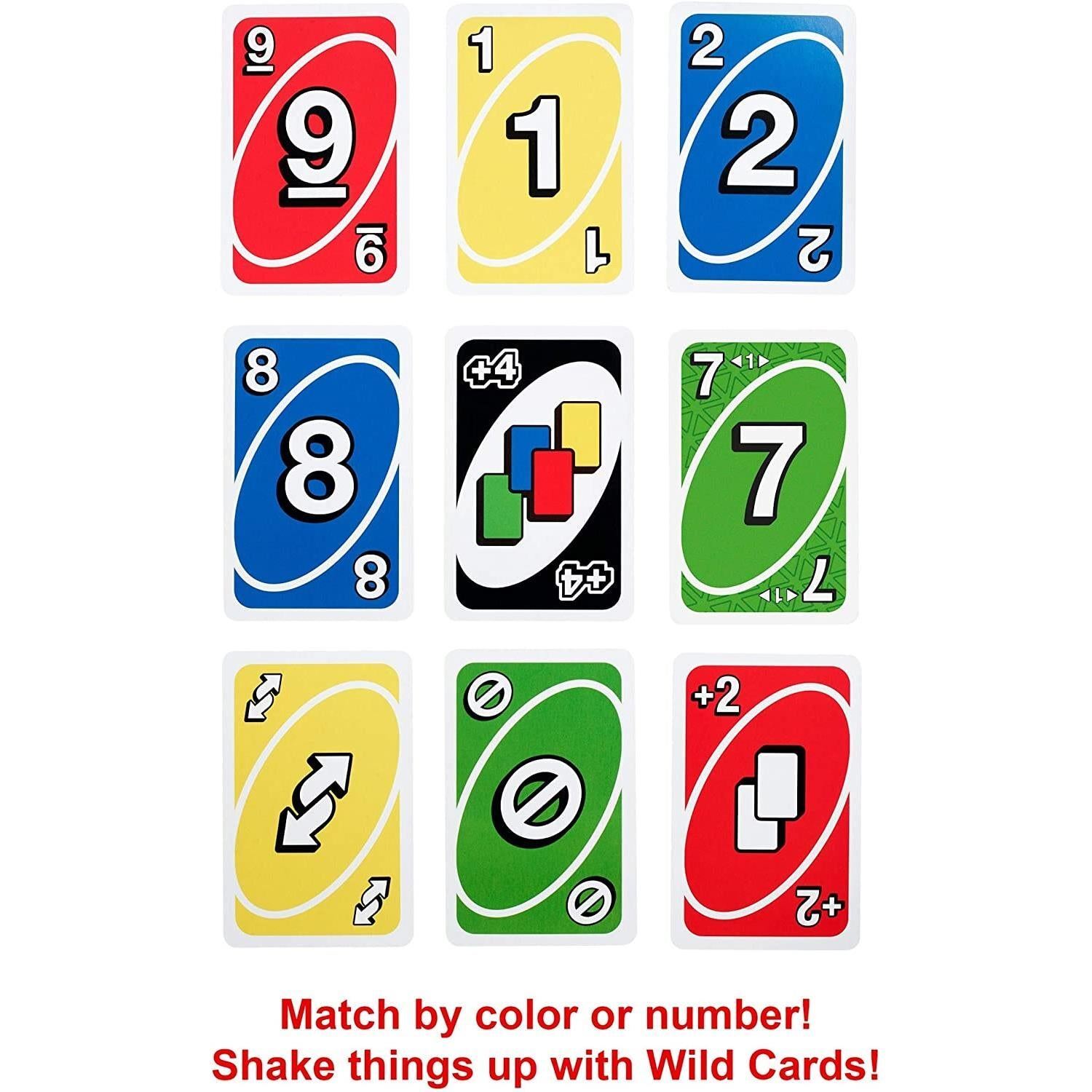Uno Showdown Matching Interactive Quickdraw Card Game Family Fun Mattel