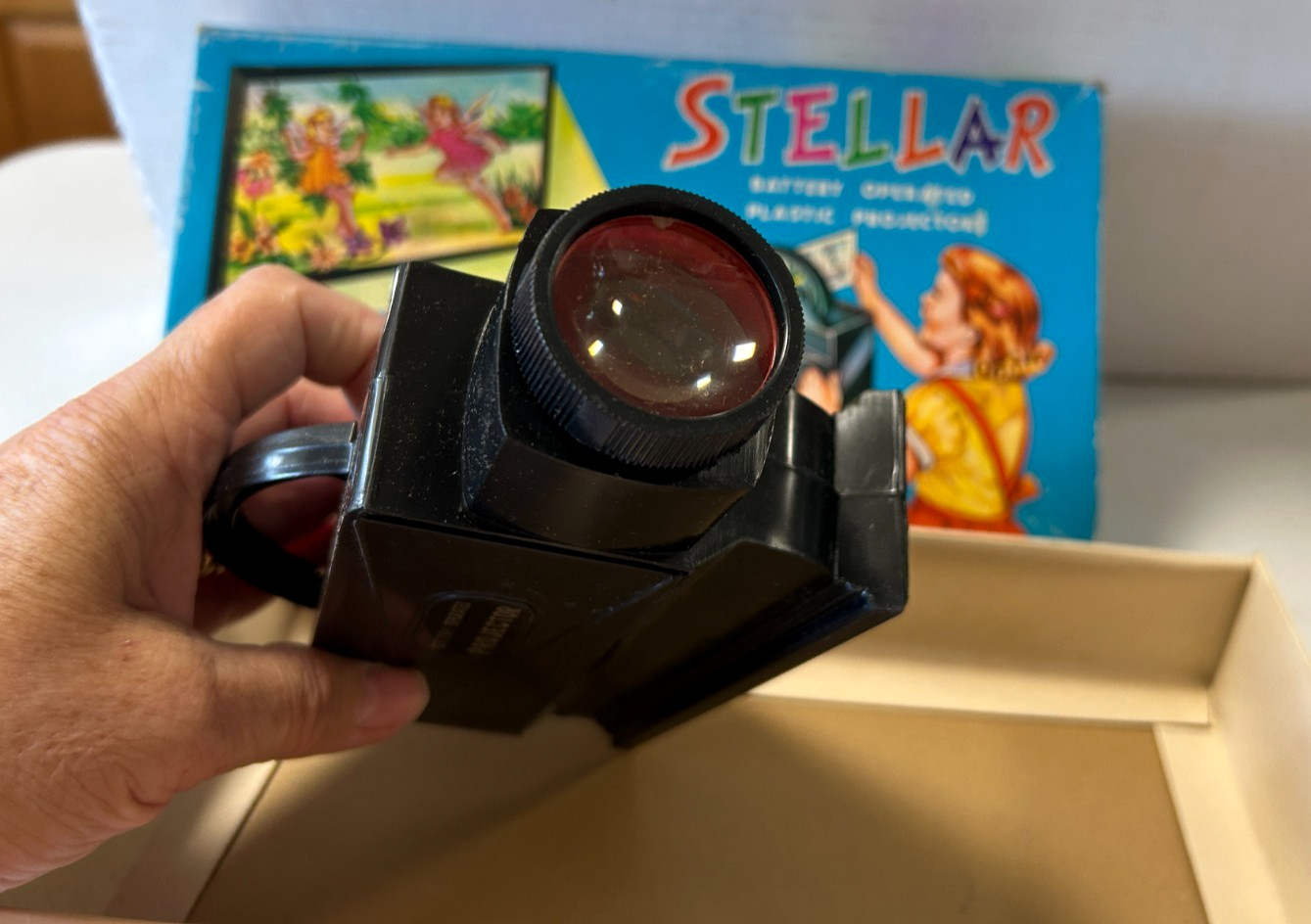 Vintage 1960s Stellar Battery Operated Toy Projector Slides No 8106 Hong Kong