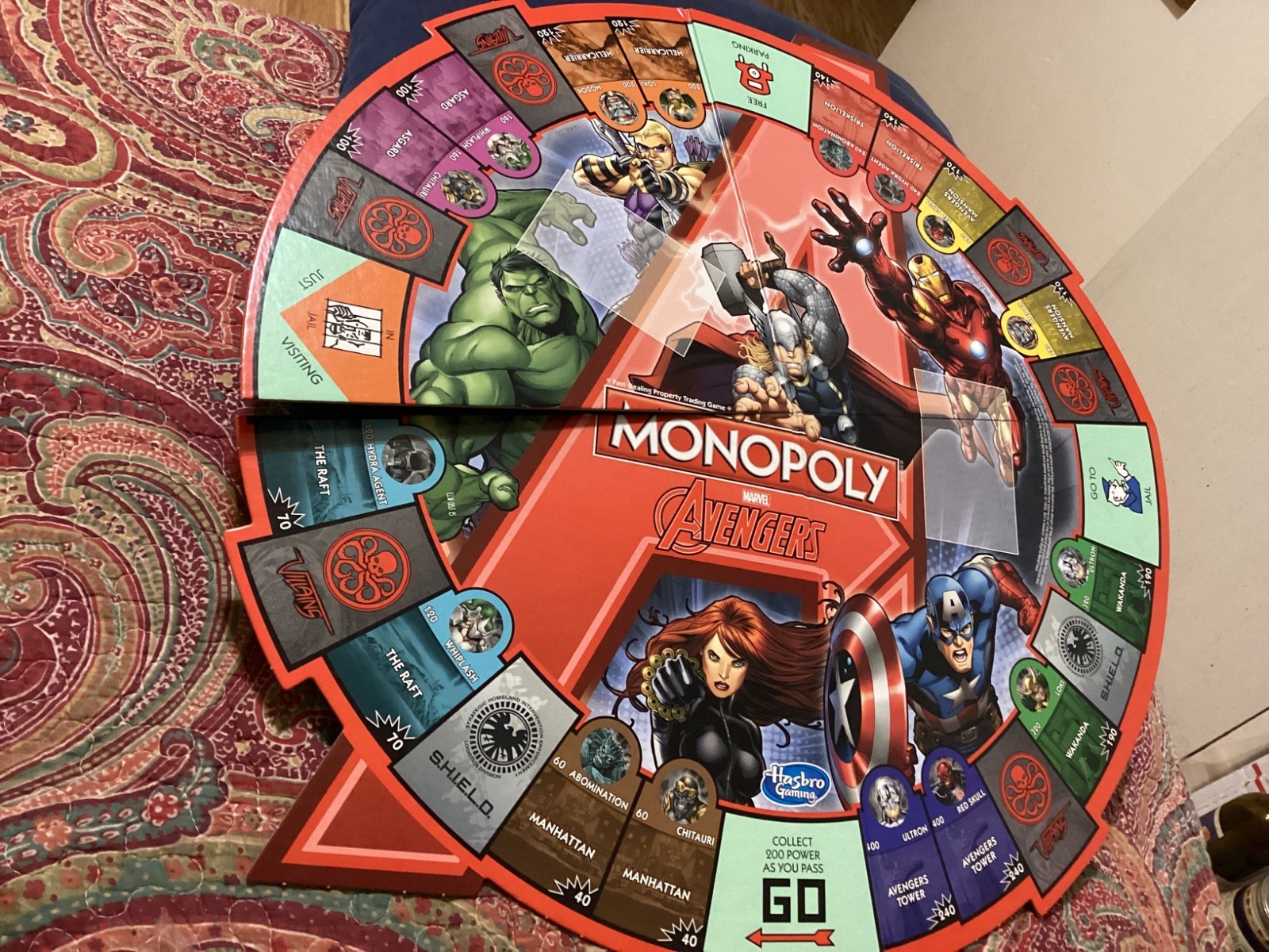 MONOPOLY MARVEL AVENGERS COMPLETE 2014 BOARD GAME! EXC. COND/ FREE POSTAGE!!!!!