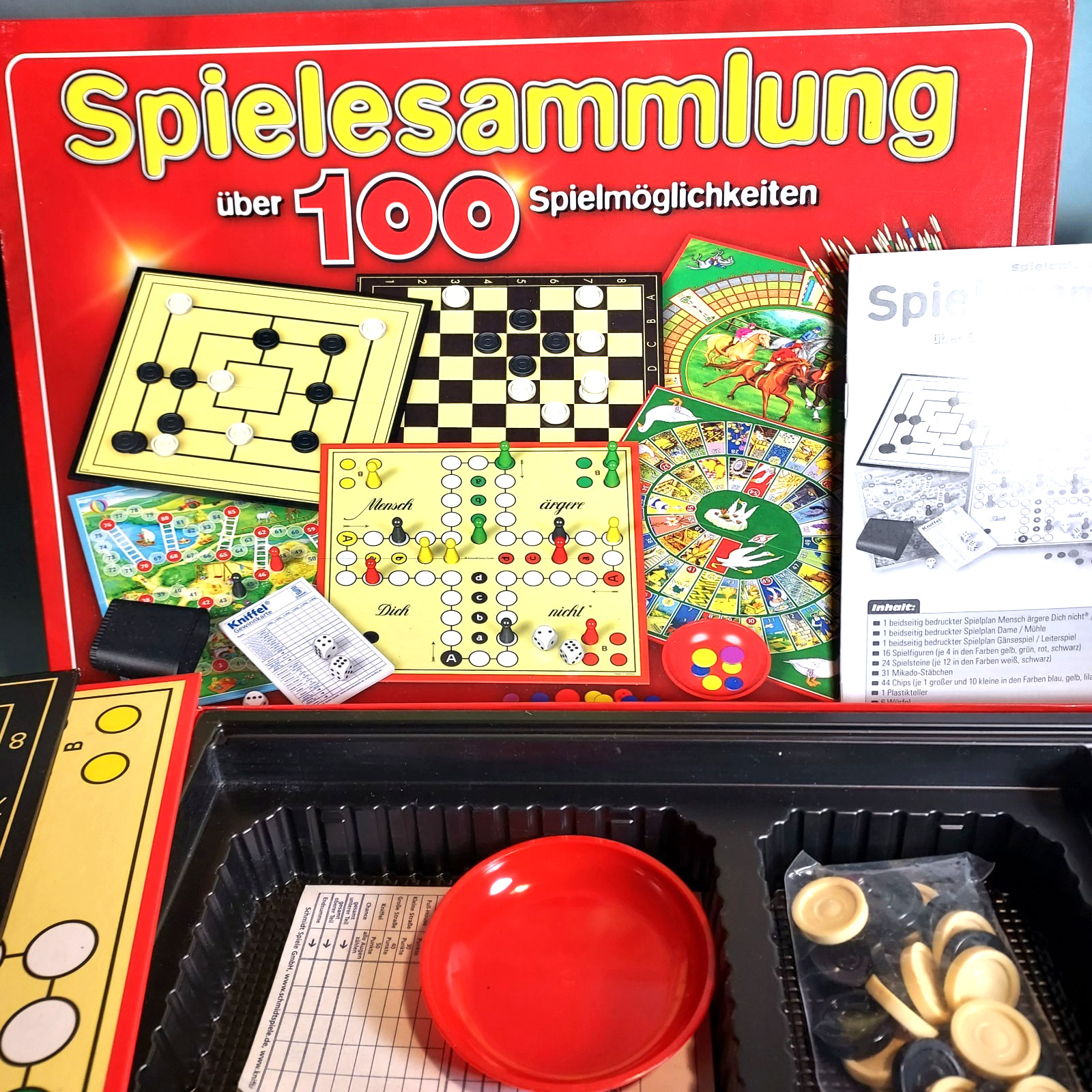 Vintage Spielesammlung Game Box Complete Multiple Games Schmidt New Unused 1972