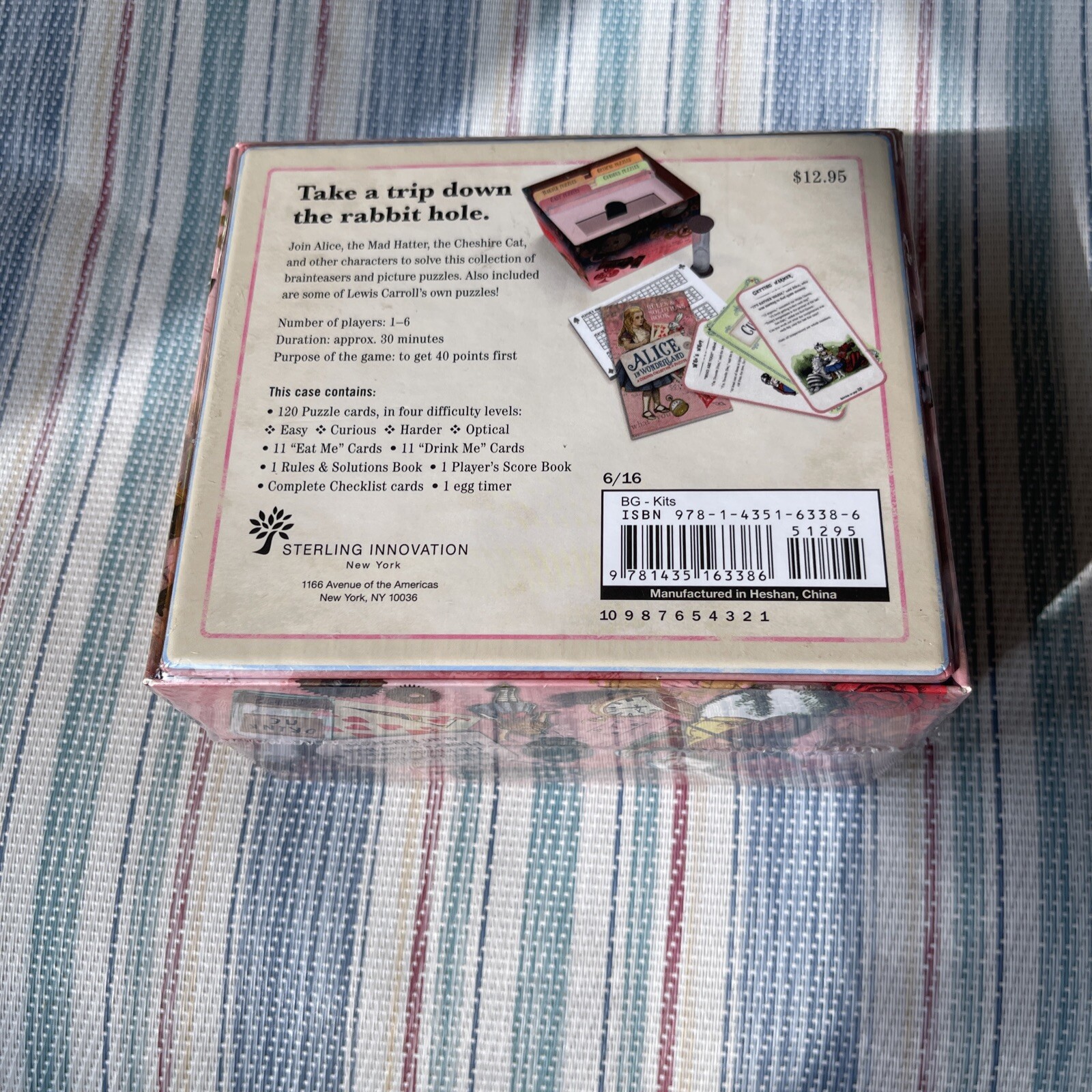 Alice in Wonderland Curious Collection of Puzzles Sterling Innovation NEW Games