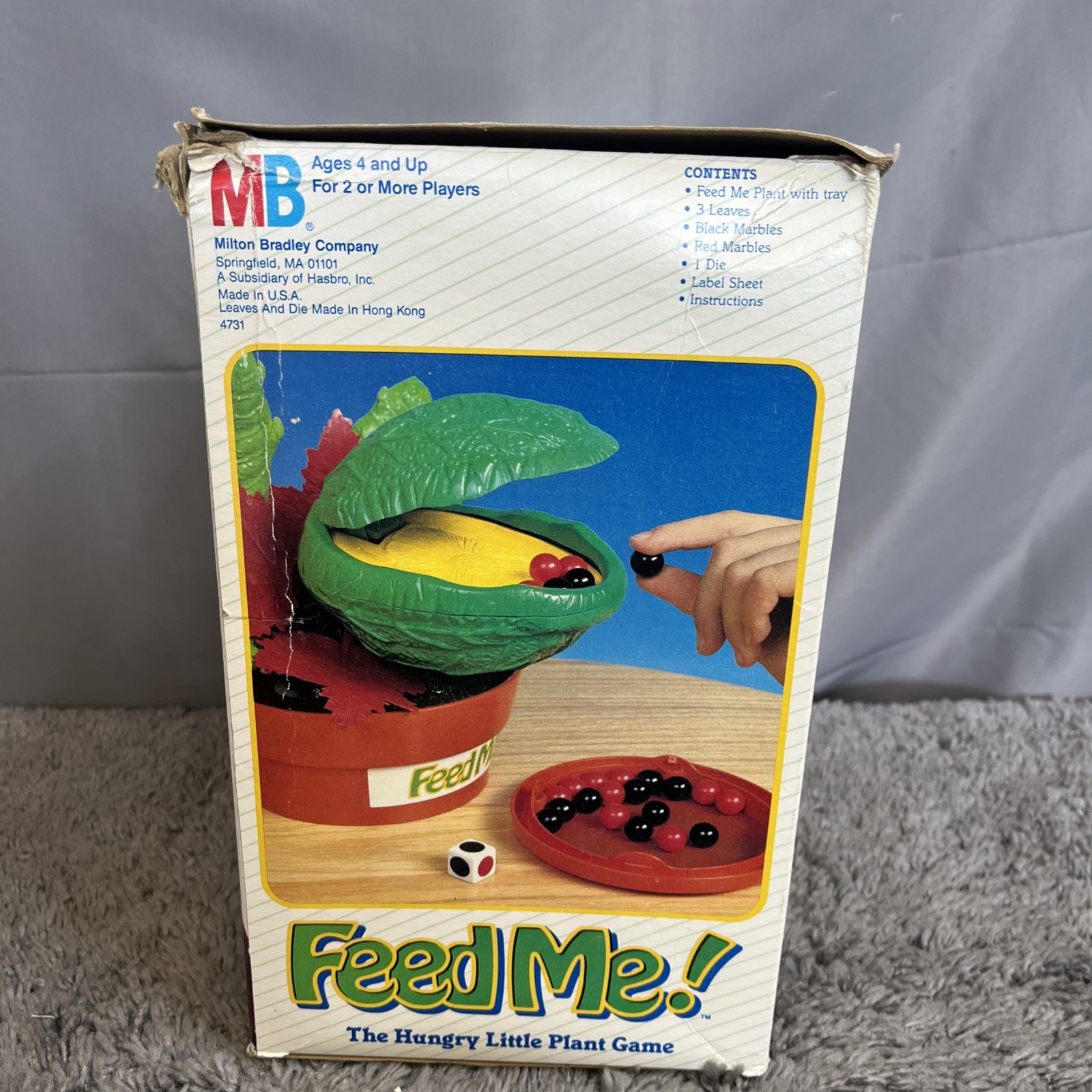 1987 Milton Bradley Feed Me! Hungry Little Plant Game Little Shop of Horrors Vtg