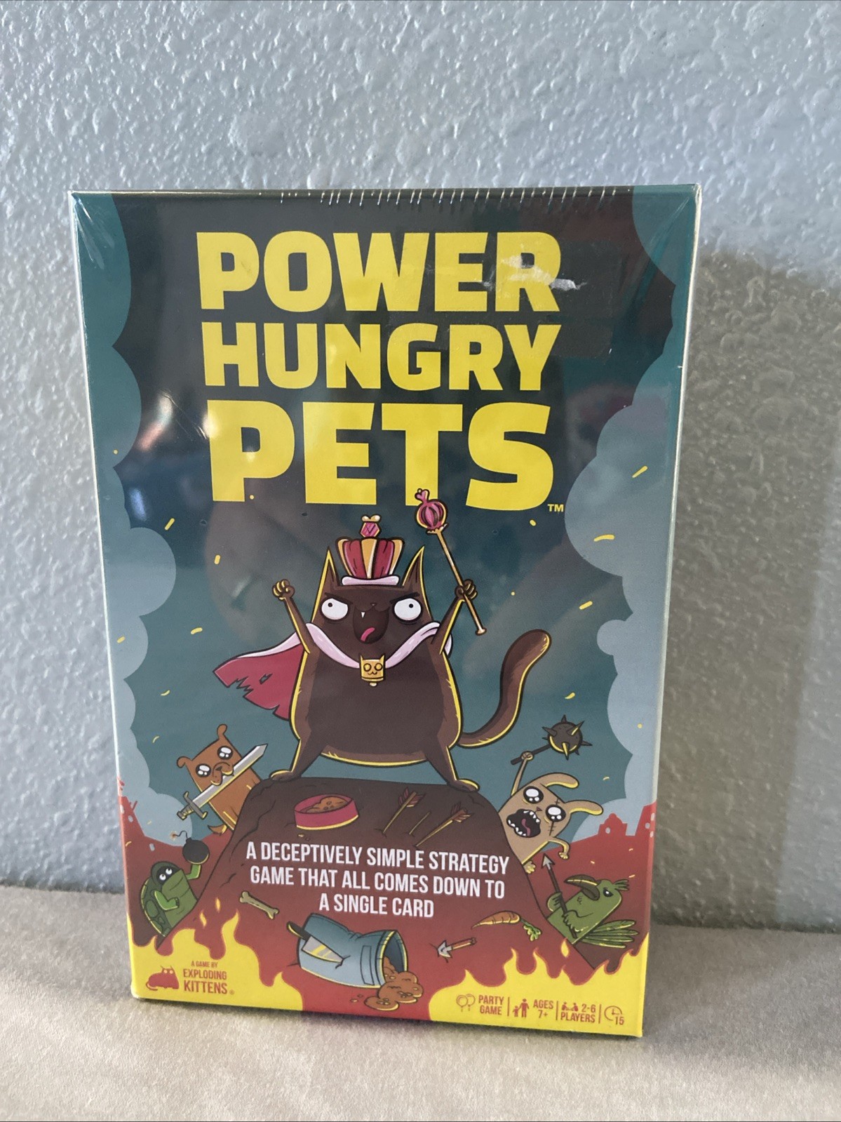 Kids Game Power Hungry Pets Game-Try To Outsmart Each Other 2-6 Players Ages 7+