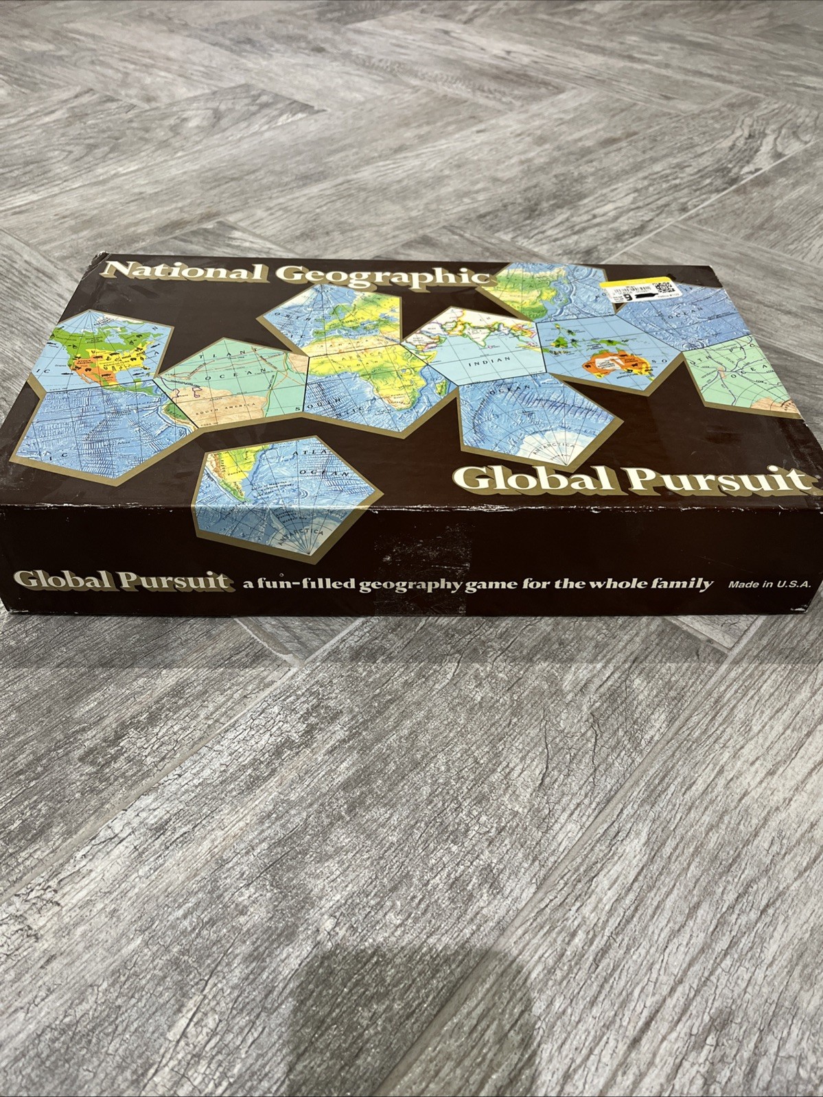 National Geographic Global Pursuit Board Game 1987 USA Vintage Old Geography Map