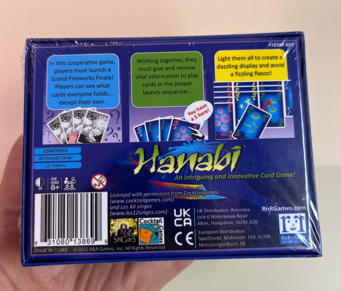 Hanabi Card Game “Race the Clock, Build Fireworks, Launch Your Rockets!”