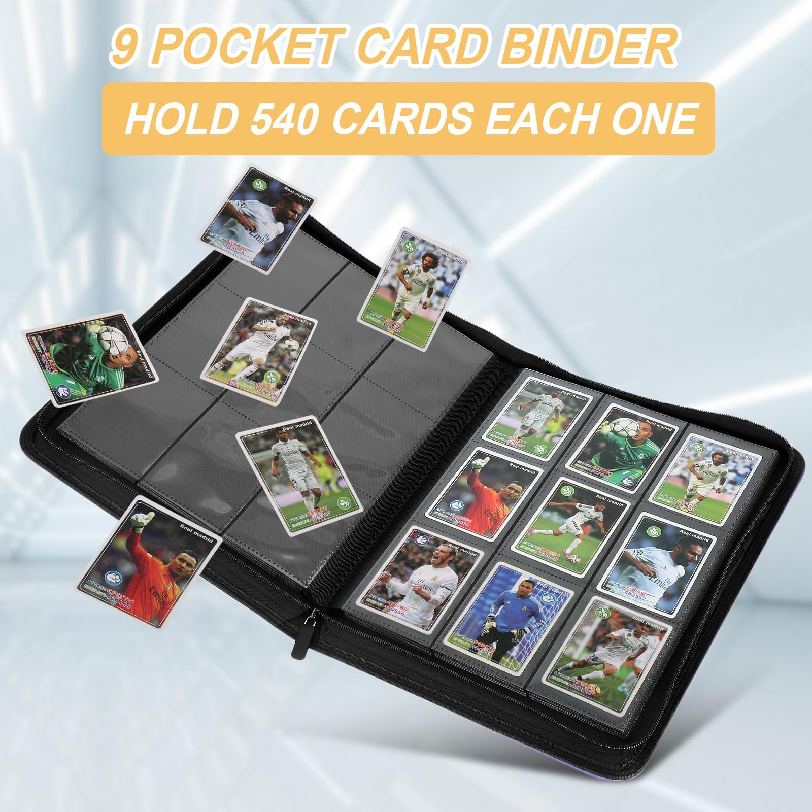 Foalgo Trading Card Binder, Collection 7.5 inches x 9.8 inches, pink1
