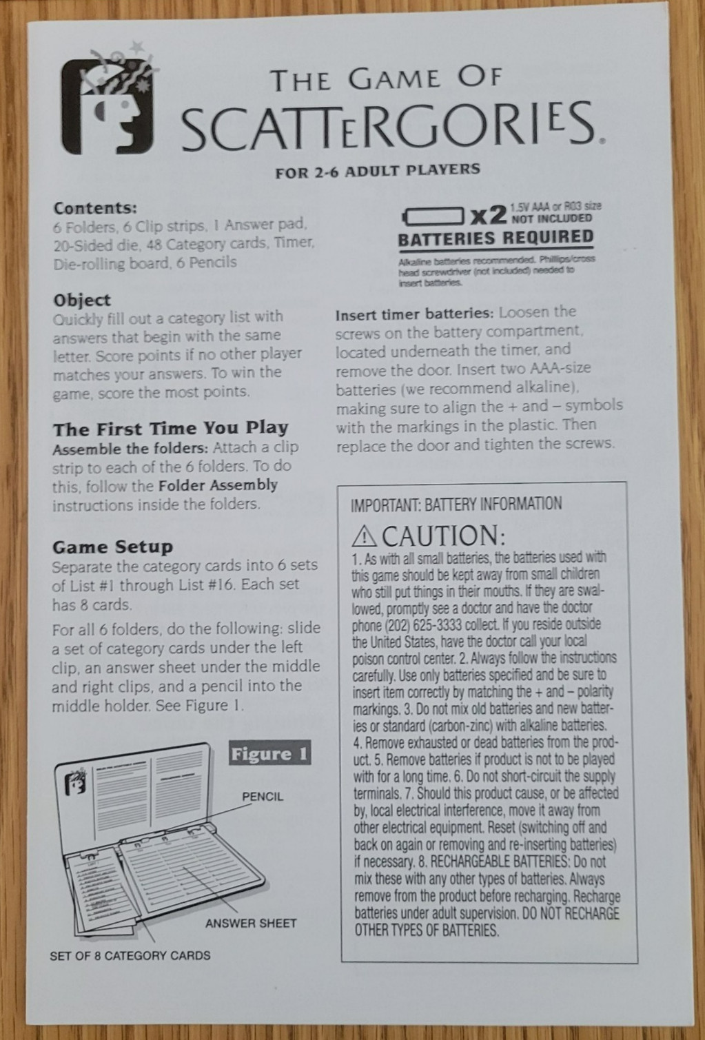 Scattergories Game 2009 Parker Brothers 2-6 players Complete Fantastic Condition