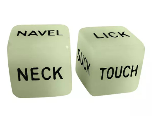 Glow in the Dark Sex Dice 4 Adult Love Games Kama Sutra Couples Gift UV Reactive