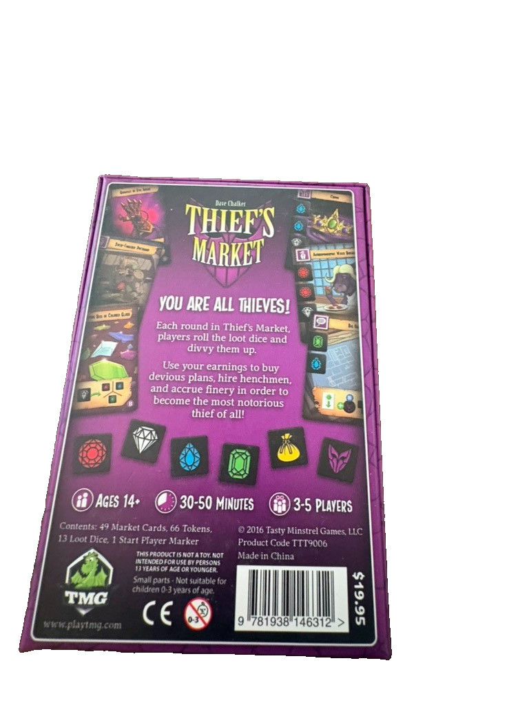 Thief’s Market TMG Board Game 2016 Dave Chalker Complete Excellent Condition