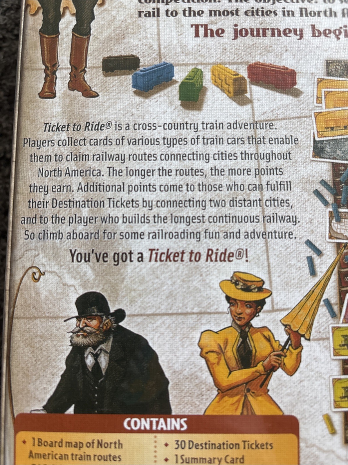 Days of Wonder Ticket To Ride by Alan R. Moon Train Adventure Board Game