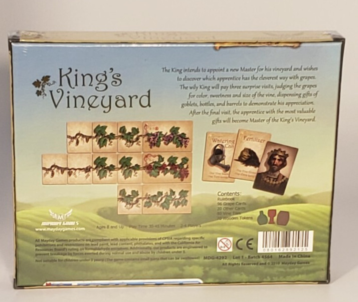 2010 King’s Vineyard Strategy Game Become Master of the Mayday Games Wine Lovers