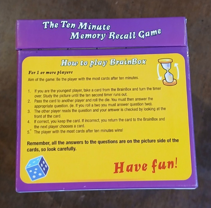 Brainbox My First ABC- Ten Minute Memory Recall Game 100% Complete VGUC