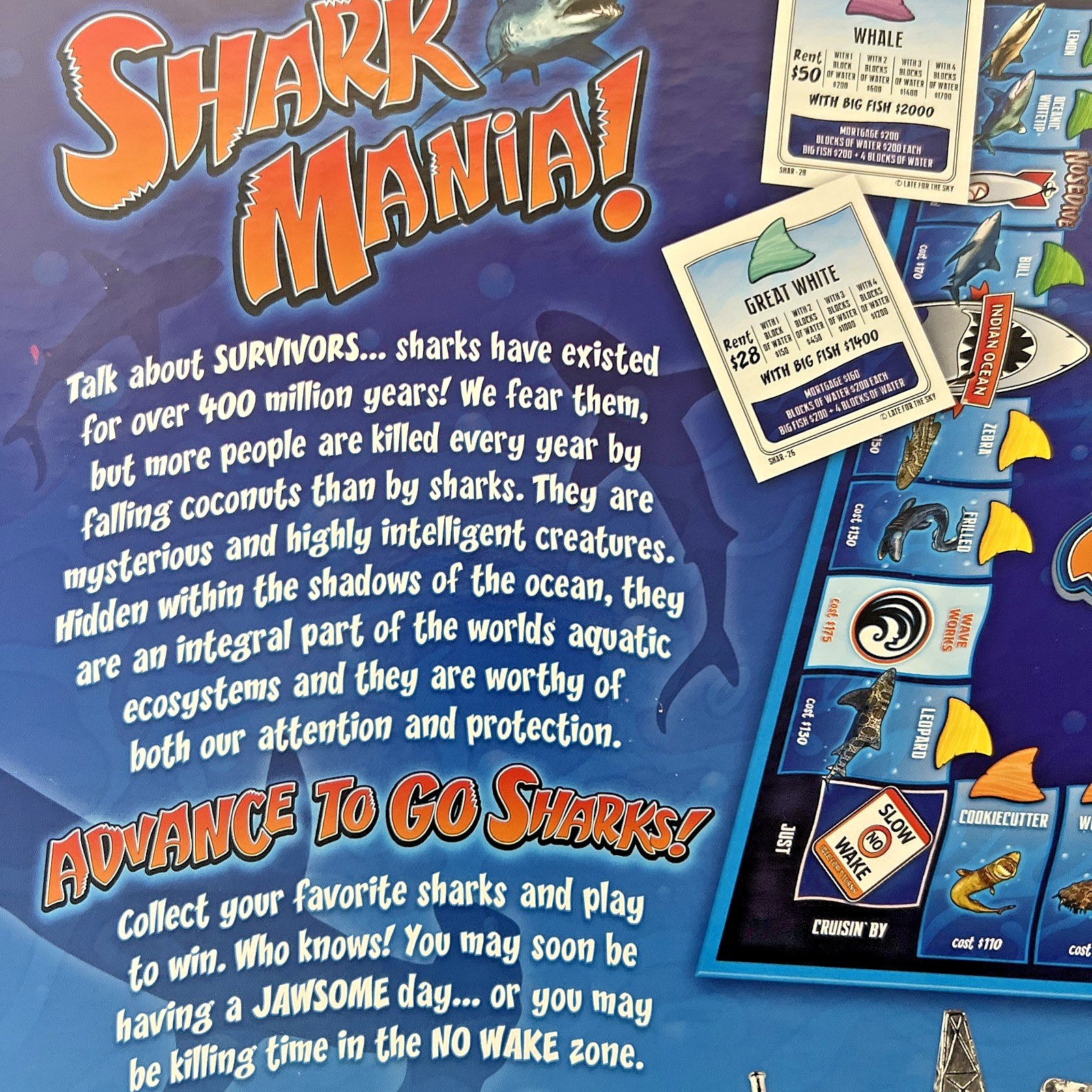 SHARK-OPOLY: A Game with a Ferocious Appetite for Fun, Late for the Sky, NEW OB