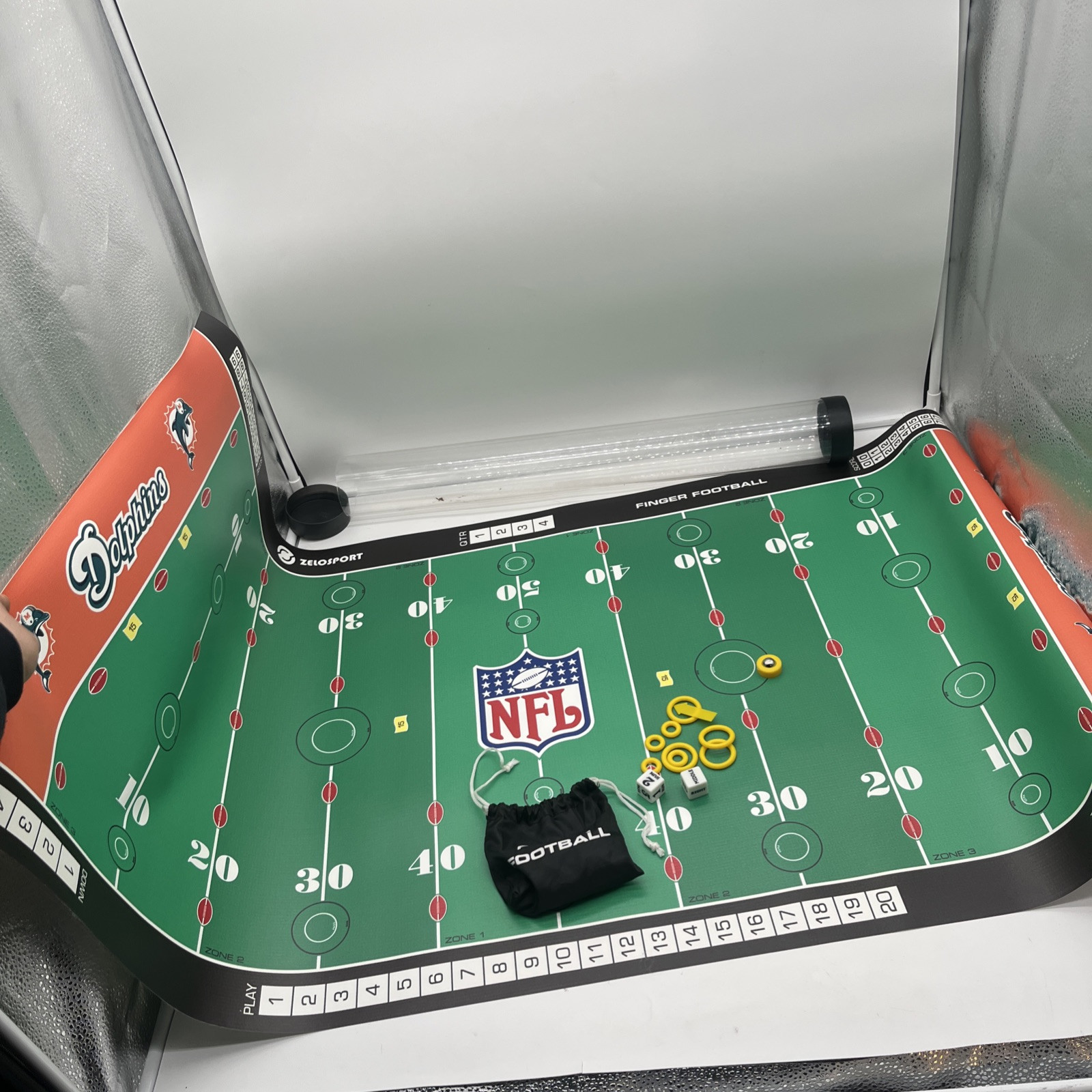 Miami Dolphins 2007 Finger Football Game Mat Pieces No Football Or Manual