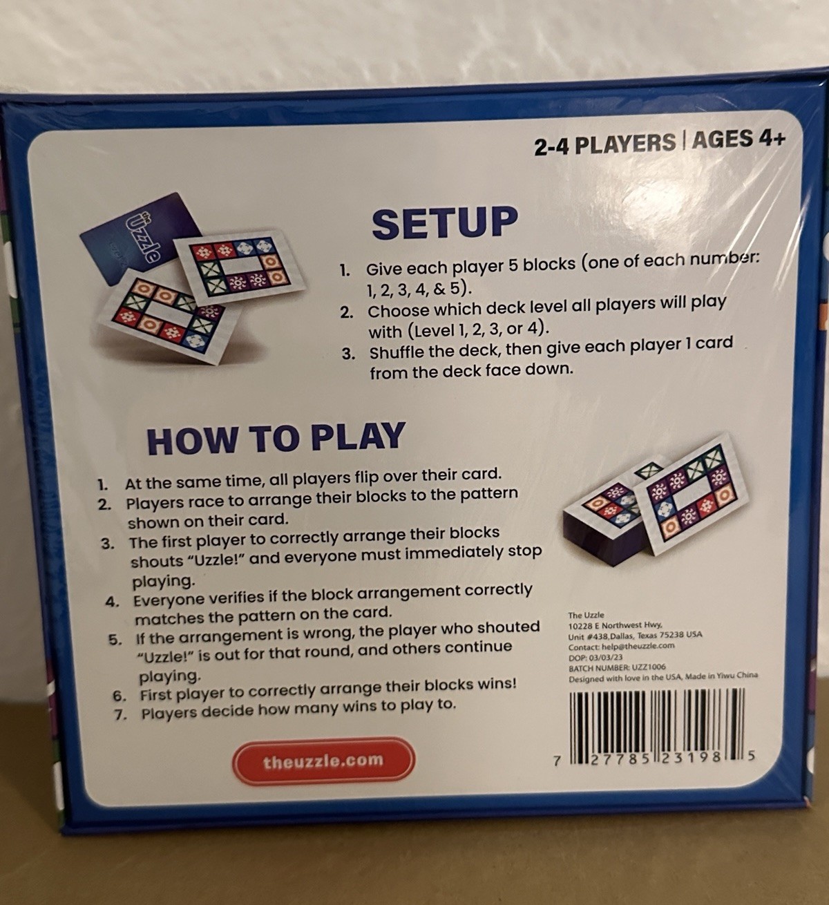 The Uzzle 3.0 Board Game, Family Block Puzzle for Children & Adults NEW Sealed