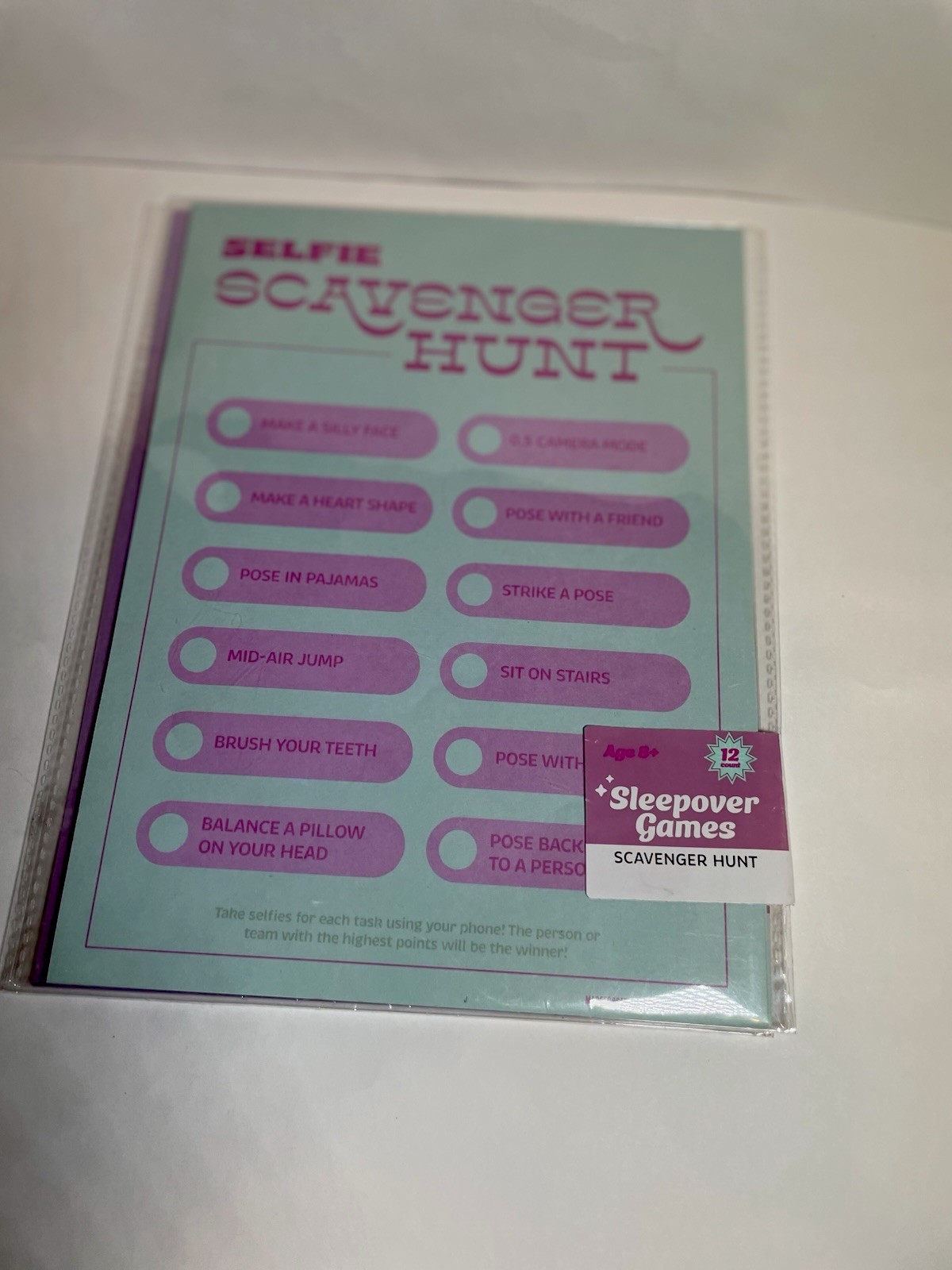 Sleepover Party Games. WOULD YOU RATHER, SELFIE SCAVENGER HUNT. 2 Of Each.