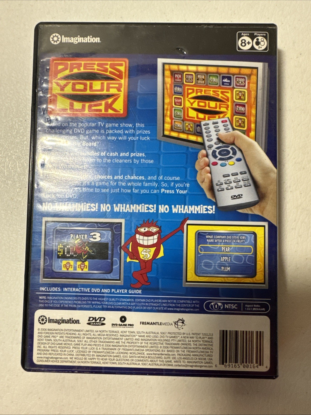 Press Your Luck Interactive DVD Game By Imagination Whammy No Whammies GOOD
