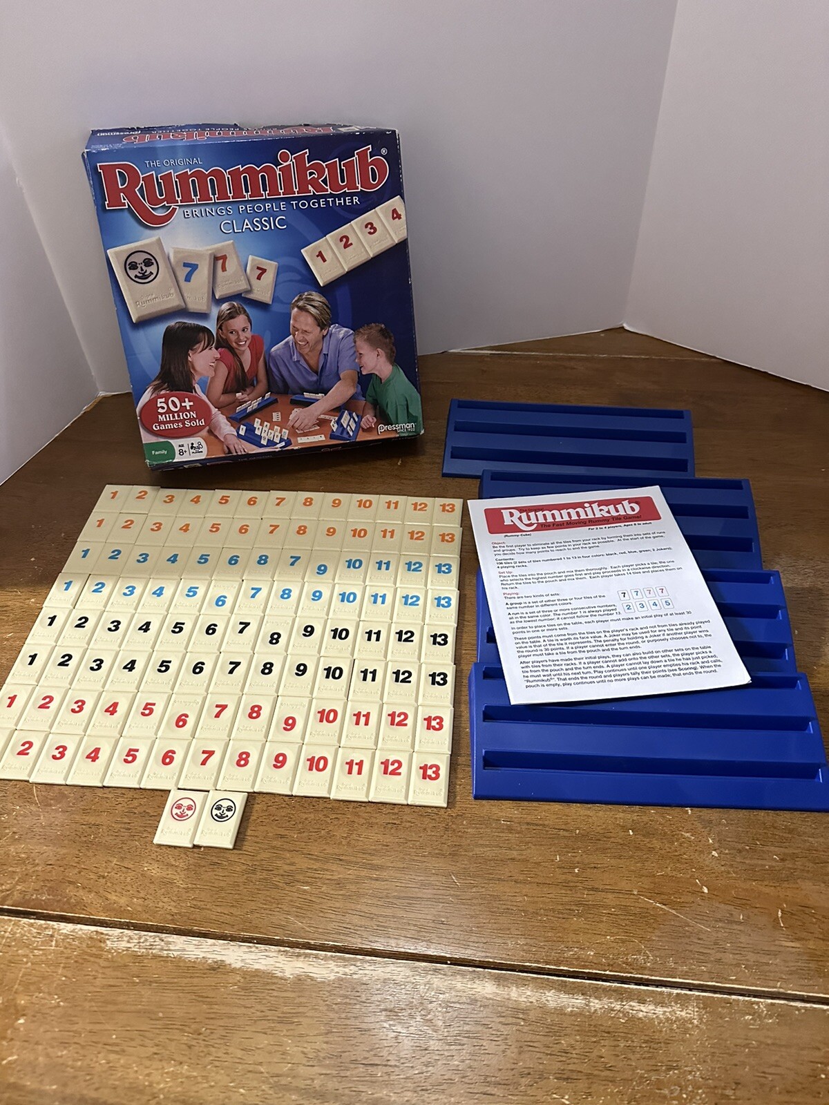 The Original Rummikub Game Classic Complete Pressman 2-4 Players 2015 #0400K