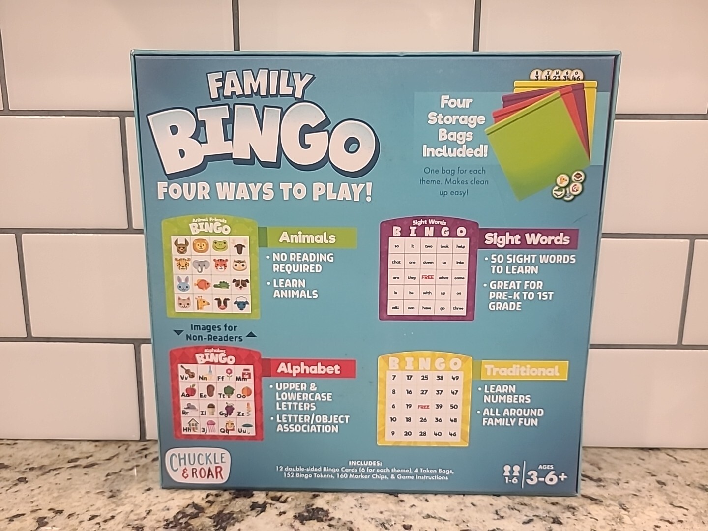Chuckle & Roar Family Bingo – Kids Educational Bingo Game. Sealed Box