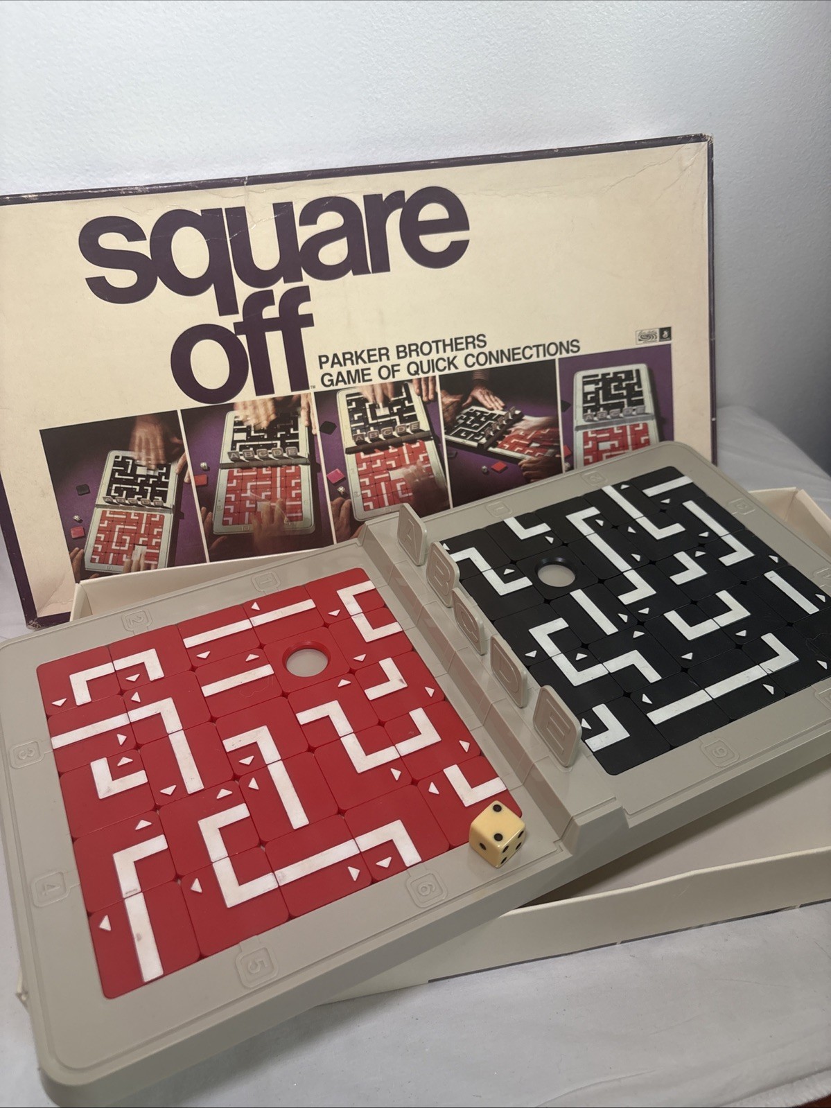 Vintage Parker Brother Square Off Board Game 1972 Complete In Box Excellent Cond