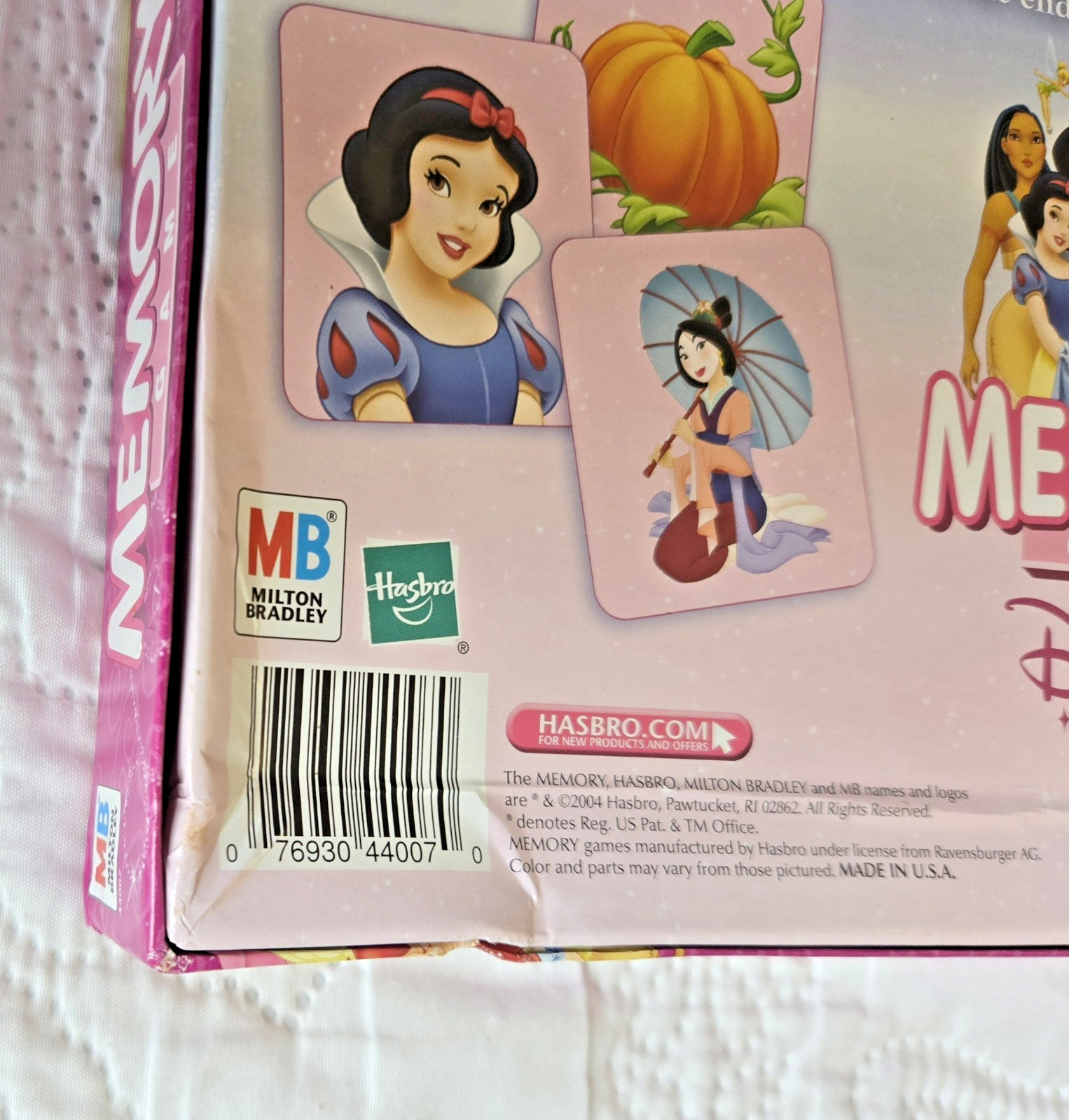 Milton Bradley Disney Princess Edition Memory Game