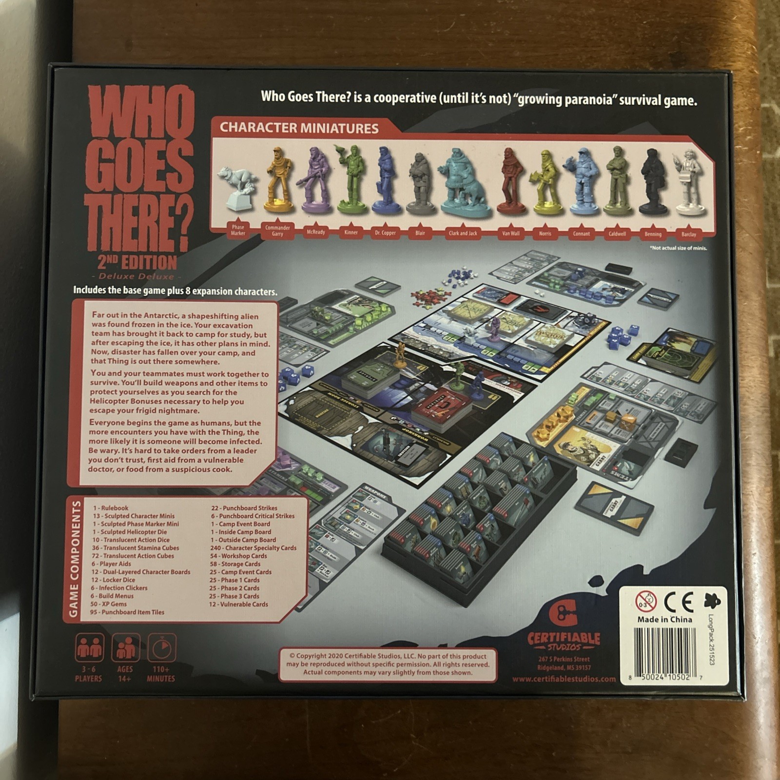 Who Goes There? 2nd Ed Board Game Kickstarter Deluxe Certifiable Studios CIB EUC