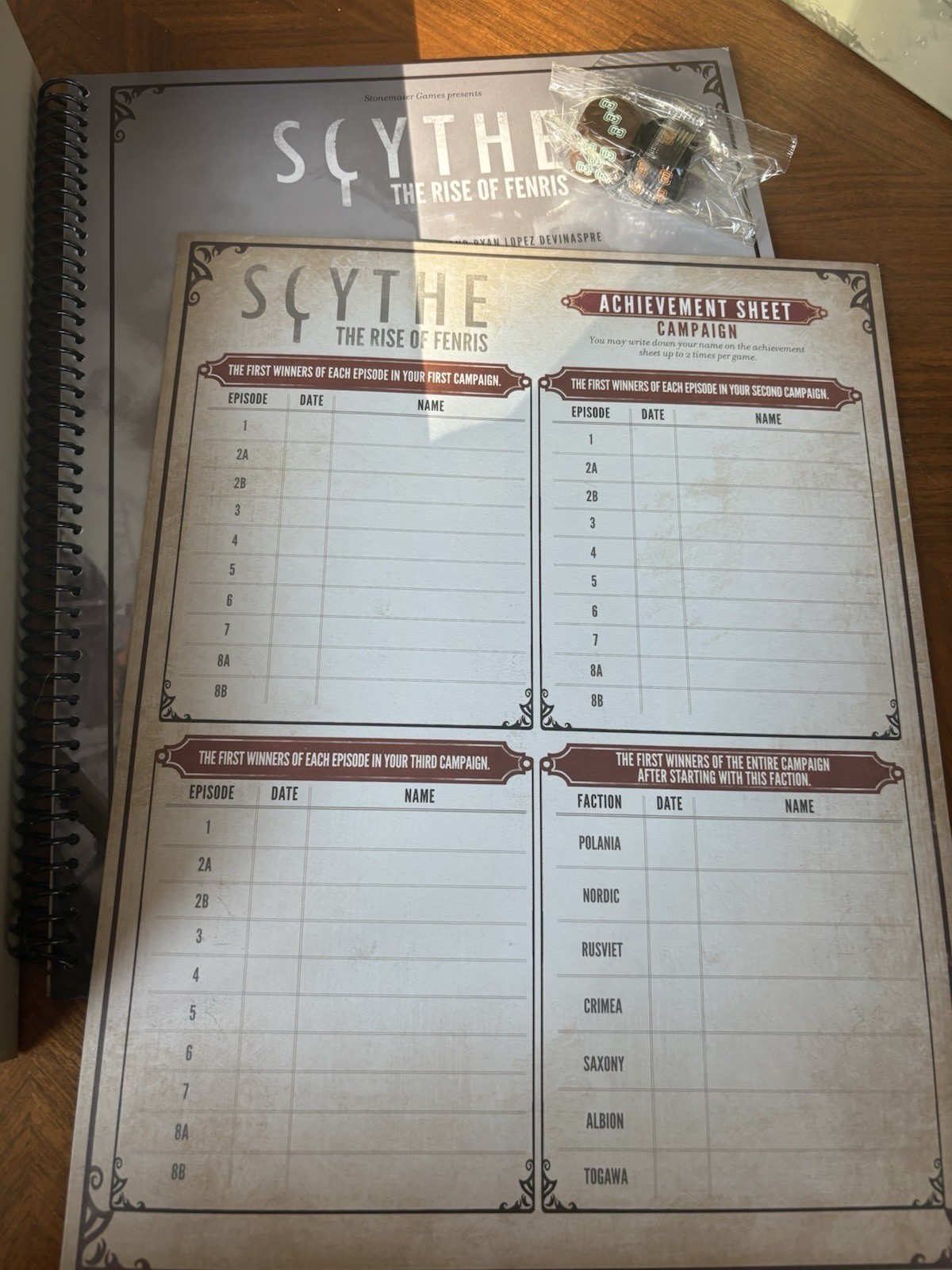 Scythe Rise of Fenris NOS Shrinkwrapped Expansion Mission Board Game Stonemaier