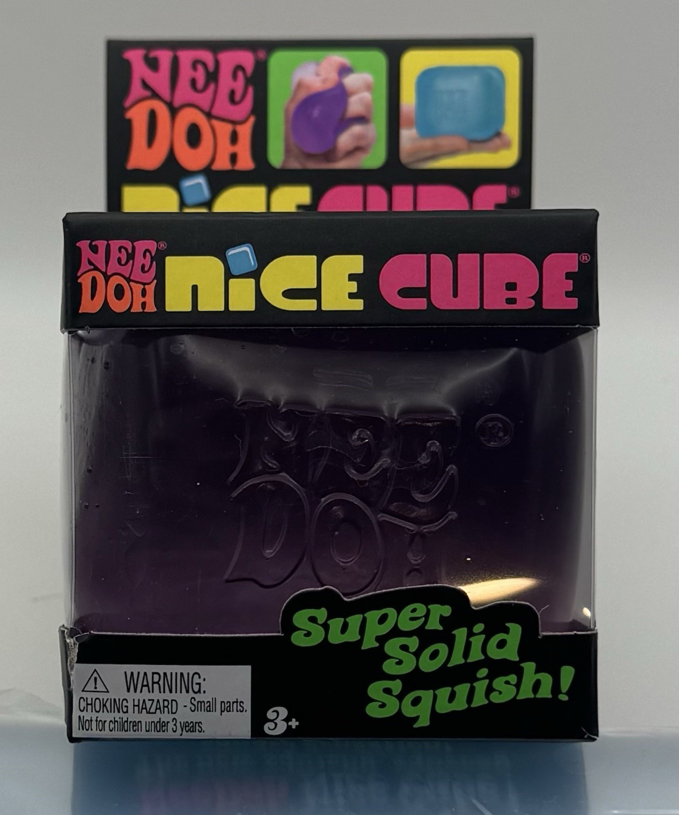 Needoh Nice Cube – PURPLE 💜 – Sensory Squeeze Toy, Super Solid Squish